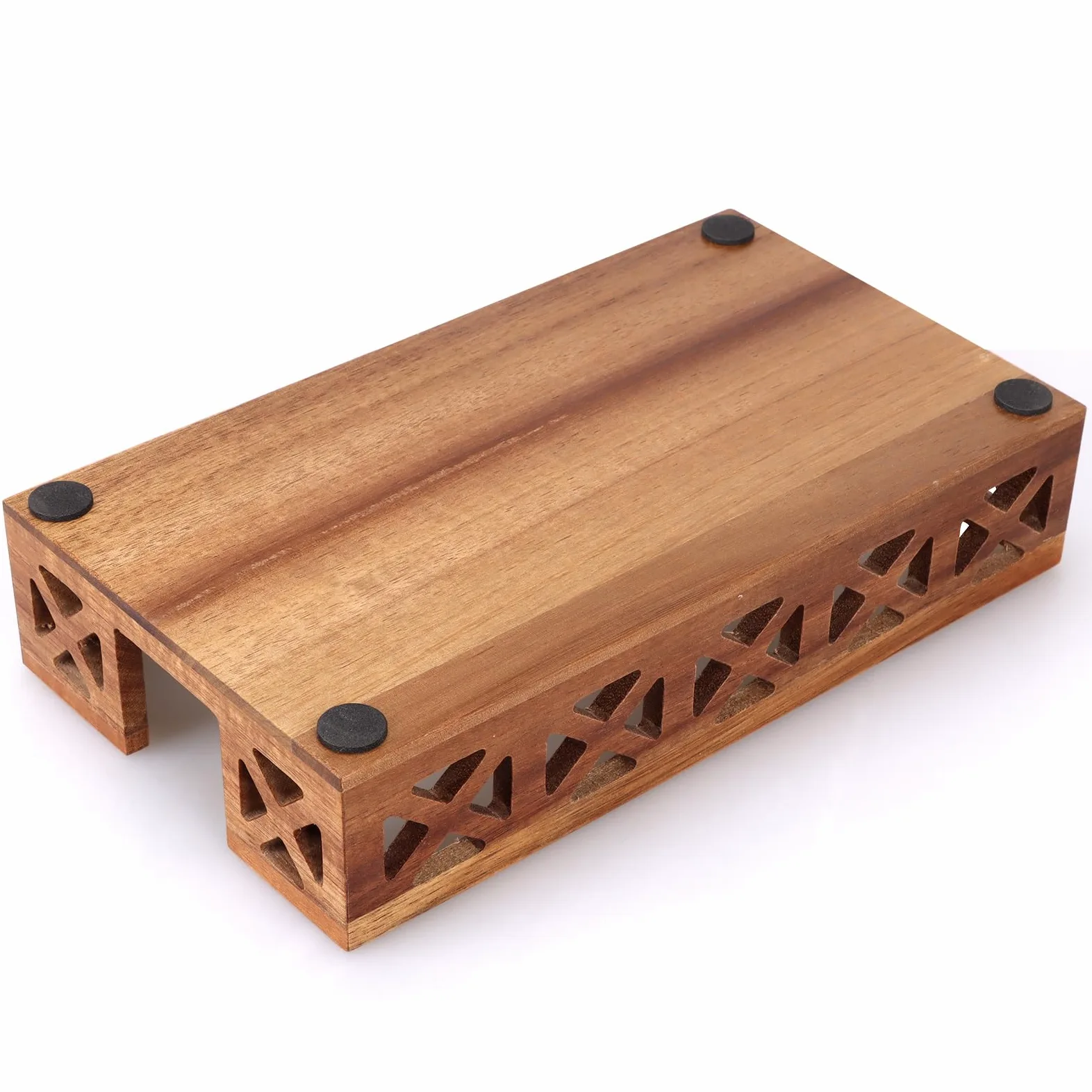Servilletero de madera de acacia para baño, toallero de madera para invitados, mesa de comedor, cocina, cóctel, decoración, casa de campo rústica, bar, fiesta, papel, toalleros desechables modernos