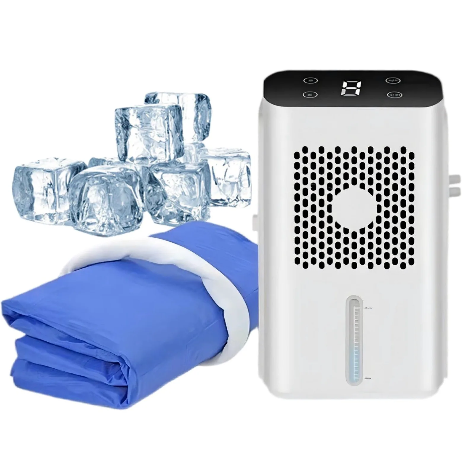 Sistma de Enfriamiento de Cama, Almohadilla de Enfriamiento de Colchón de Agua, Enfriador de Cama de Agua con Panel LCD, Enfriador de Cama Silencioso Single-Bed
