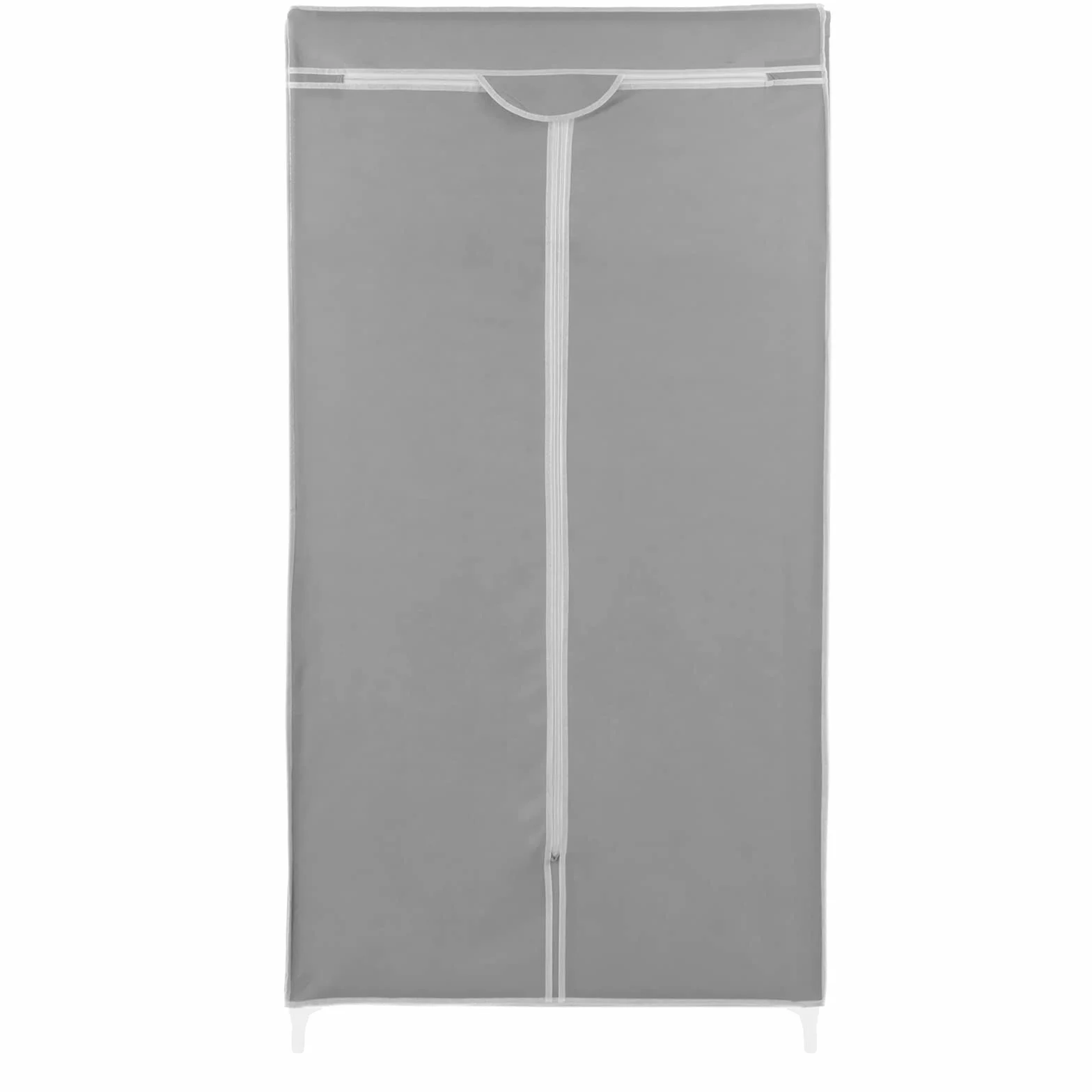 PrimeMatik - Armario ropero guardarropa de Tela Desmontable 70 x 45 x 155 cm Gris