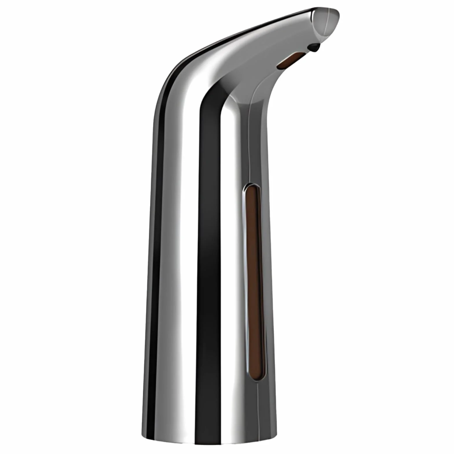 Dispensador automático de jabón con sensor infrarrojo sin contacto para fregadero de baño y cocina, 400 ml, gran capacidad, diseño impermeable IPX7, fácil de limpiar, estética plateada moderna