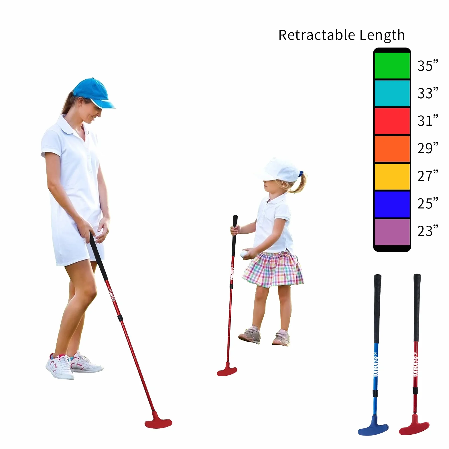 Yamato Putter de Golf para Hombres y Niños, Bidireccional, Diestros e Izquierdos, 1 Unidad