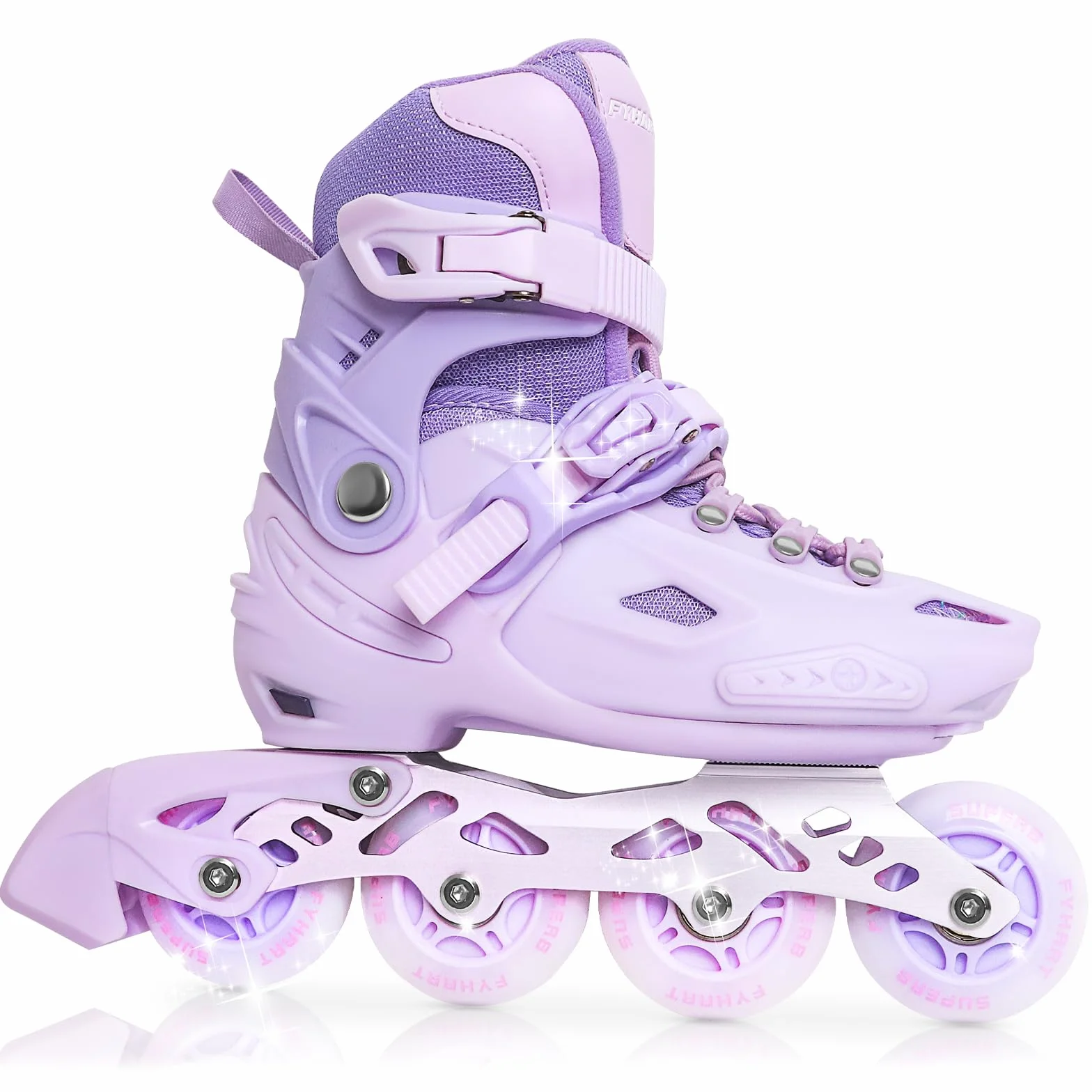 Patines en Linea Ajustables para Niña y Niño Patines Linea con Todas Las Ruedas iluminadas, Patines en línea para niños para Uso en Interiores y Exteriores (S