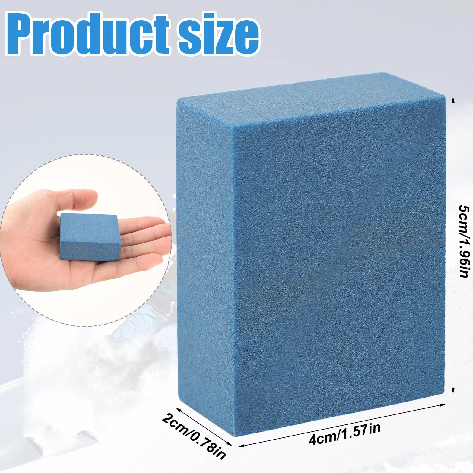 Piedra Abrasiva de Goma para Snowboard 5x4x2cm 3 Uds Grano 60 120 240