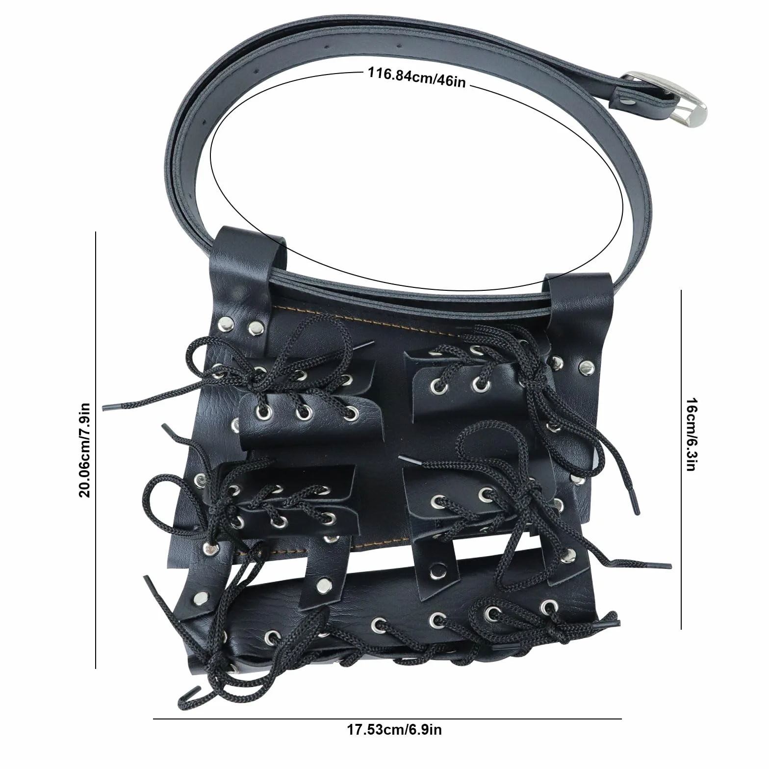 Cinturón ajustable de piel negra para Katana, soporte para anillos, funda de transporte Katana, cosplay anime (3 espadas)