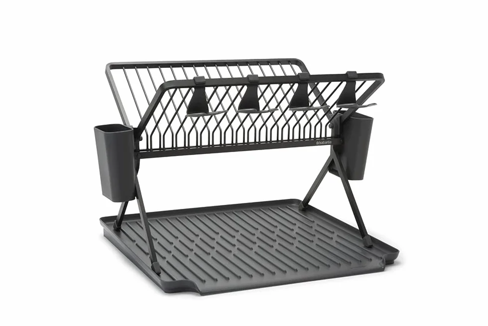 Brabantia Escurreplatos Plegable Grande - Gris Oscuro