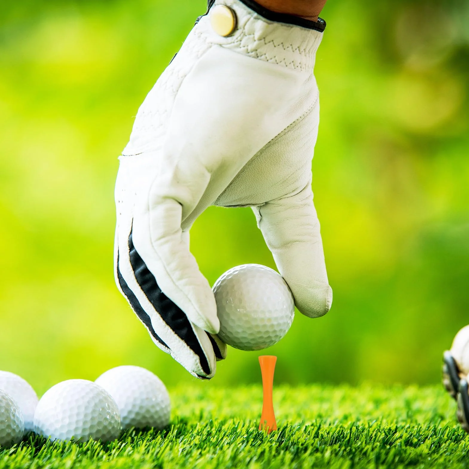 Golf Tees Naranja 70 mm Plástico 100 Piezas