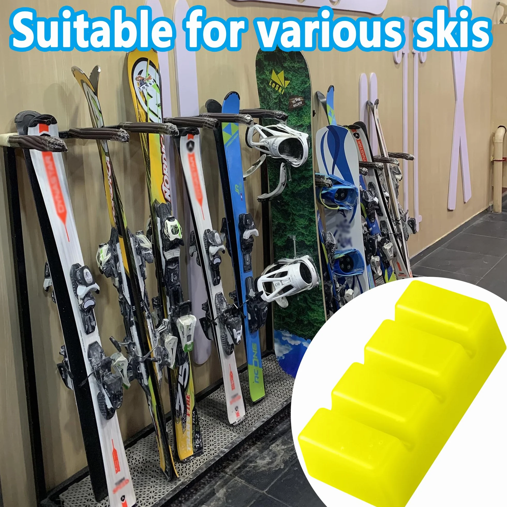 GIONAR Cera universal amarilla para esquí, snowboard, snowboard, esquí de fondo, para proteger los accesorios de esquí y snowboard, 650 g