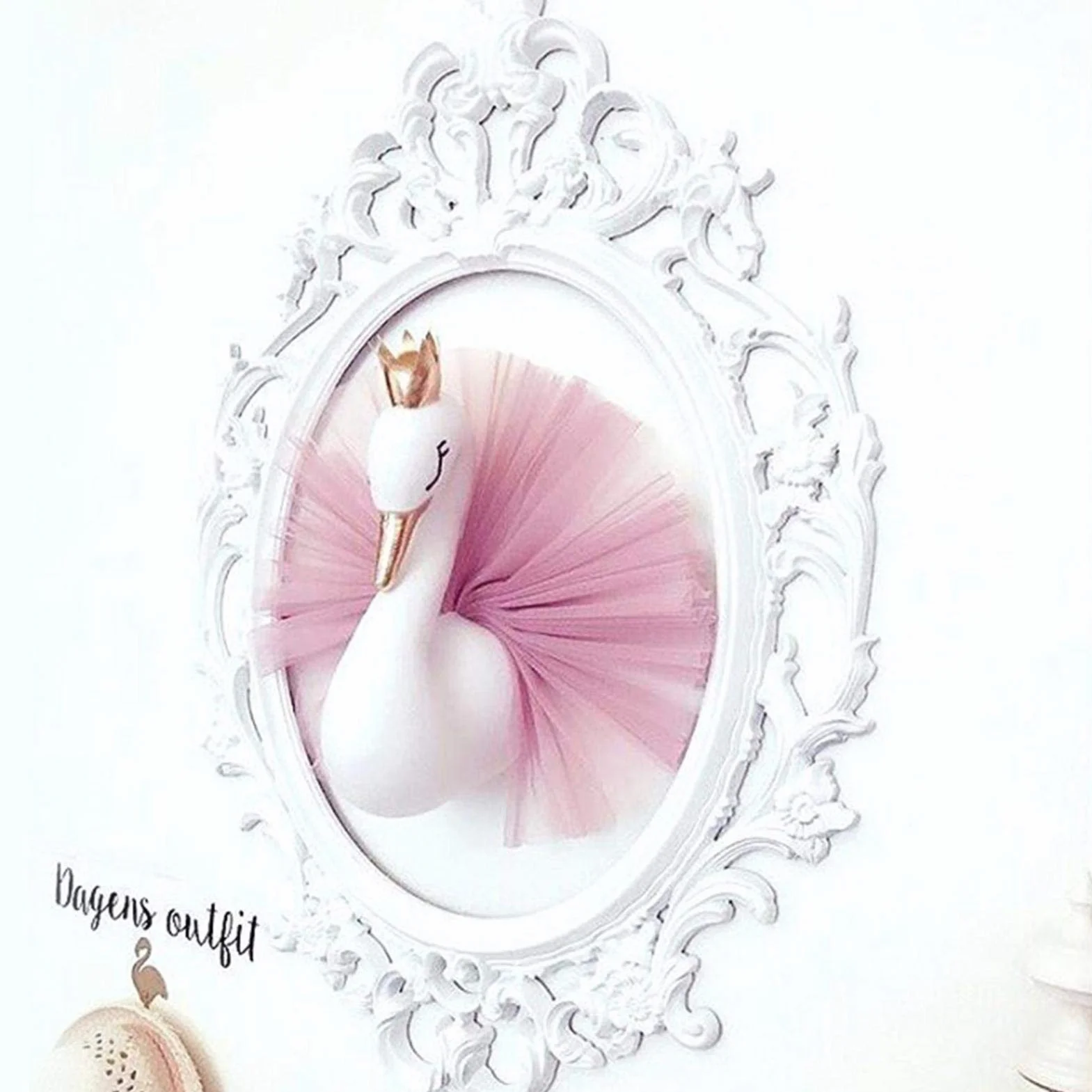Cabeza Animal Pared Infantil Cisne Decoración Colgar Pared Decoración Habitación Niño Peluches para Los Niños Regalo Cumpleaños