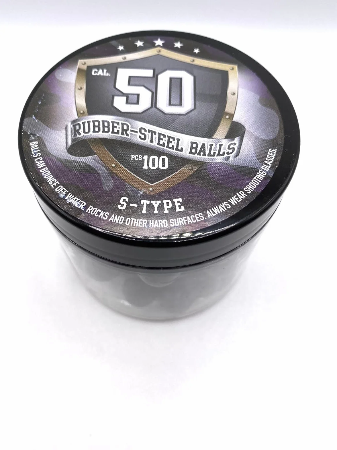 SSR 100 S-Style Premium Bolas de Paintball de Goma Dura Mixta 2.7 g para Pistolas de 50 Cal