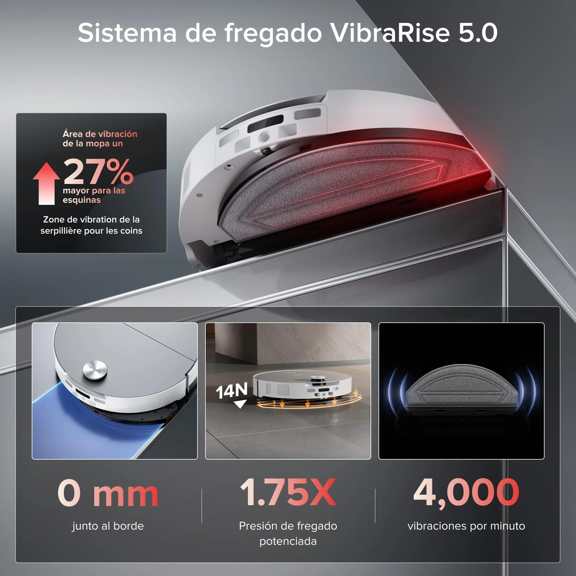 roborock Saros 20 Sonic Robot Aspirador 36.000 Pa, Motor HyperForce, Doble Sistema Antienredos, Chasis AdaptiLift Supera Umbrales de 8,8 cm, Nuevo RockDock, Planificación por Voz SmartPlan 3.0
