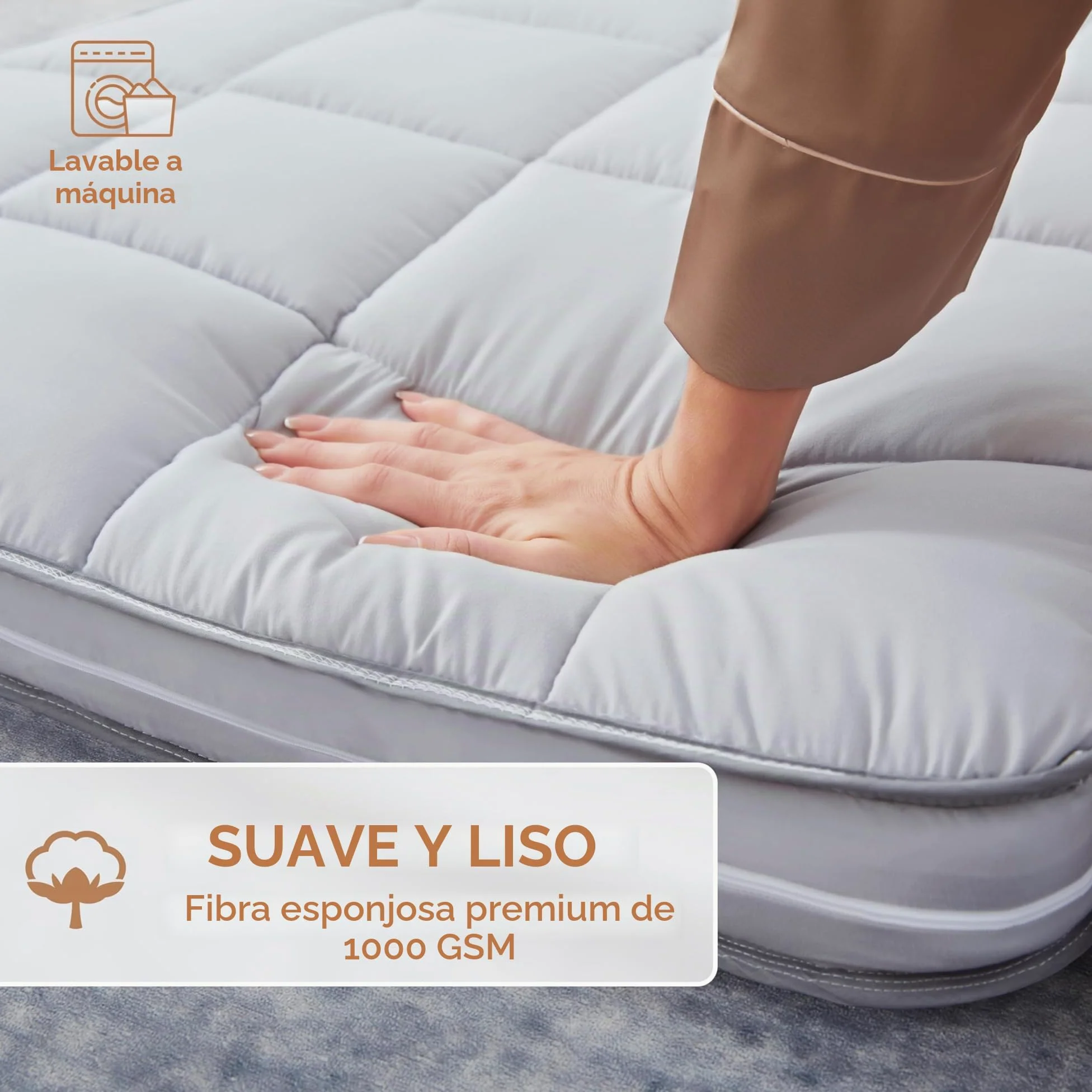 Jamdok Colchón individual enrollable de espuma viscoelástica con infusión de gel, funda lavable a máquina, almohadilla plegable para dormir, portátil (190 x 75 x 10 cm)