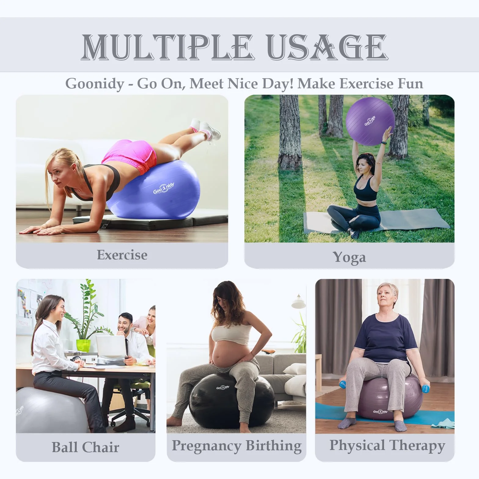 Pelota De Pilates Grande Suave para Embarazadas 65 45 55 75 85 CM, Bola Yoga Anti-estallido con Bomba Soporta 2200lbs, Fitball Embarazo Ball Balon Pequeña