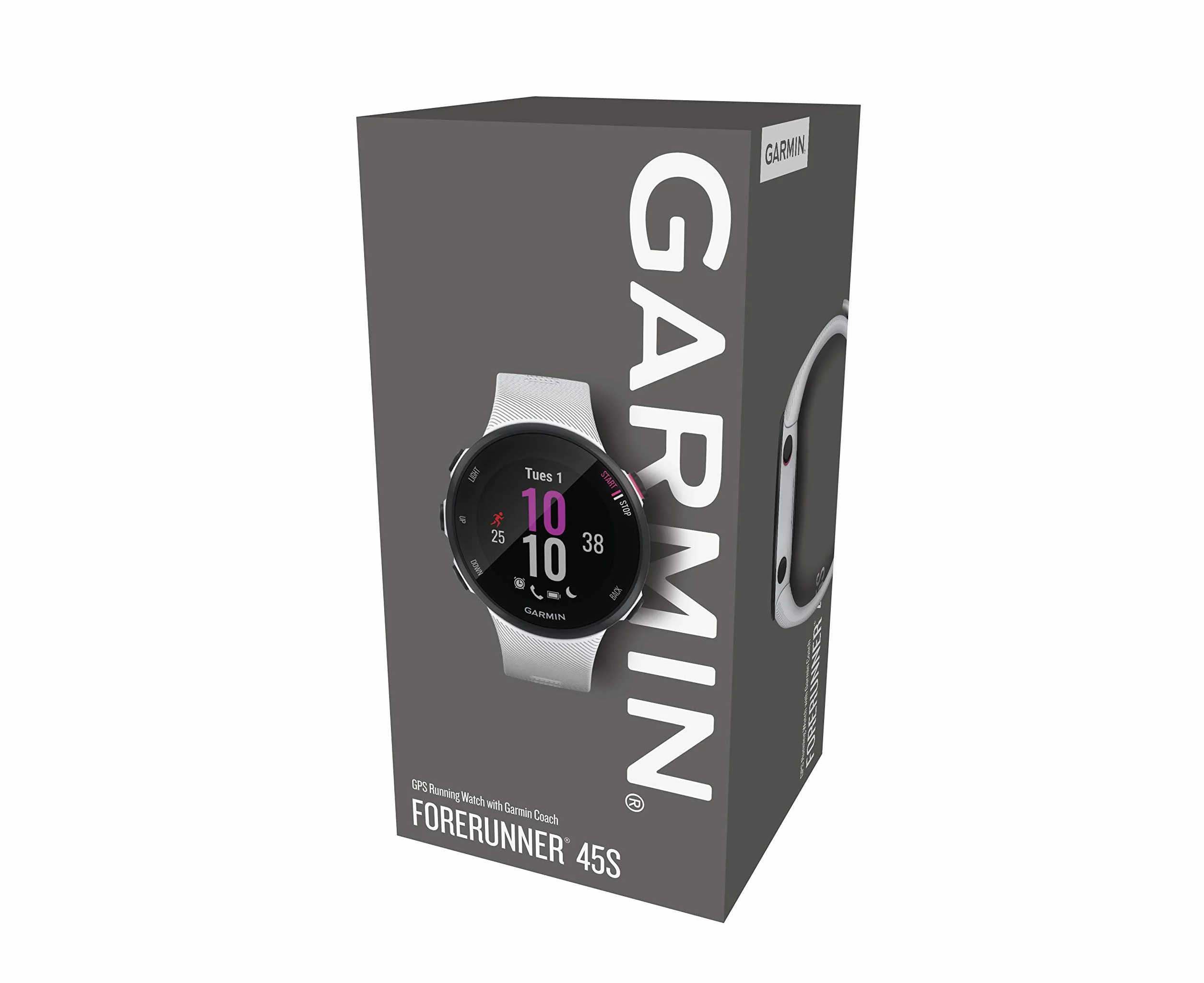 Garmin Forerunner 45S Reloj GPS Correr Frecuencia Cardiaca Muñeca Blanco Reacondicionado