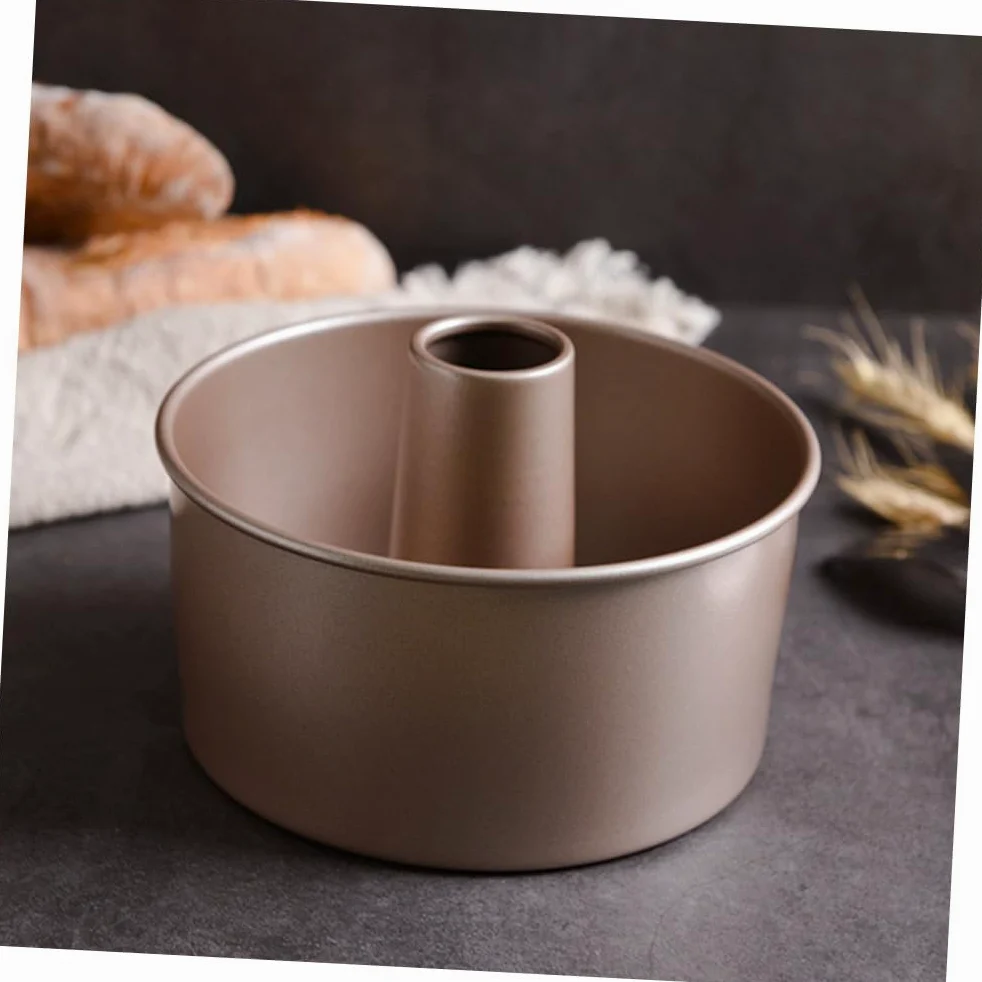 Ipetboom Molde para Pasteles Desmontable Antiadherente de Acero al Carbono 21x21x10 Cm Fondo Extraíble y Cavidad Hueca para Horno, Bandeja para Hornear Tartas y Pudín, Utensilio