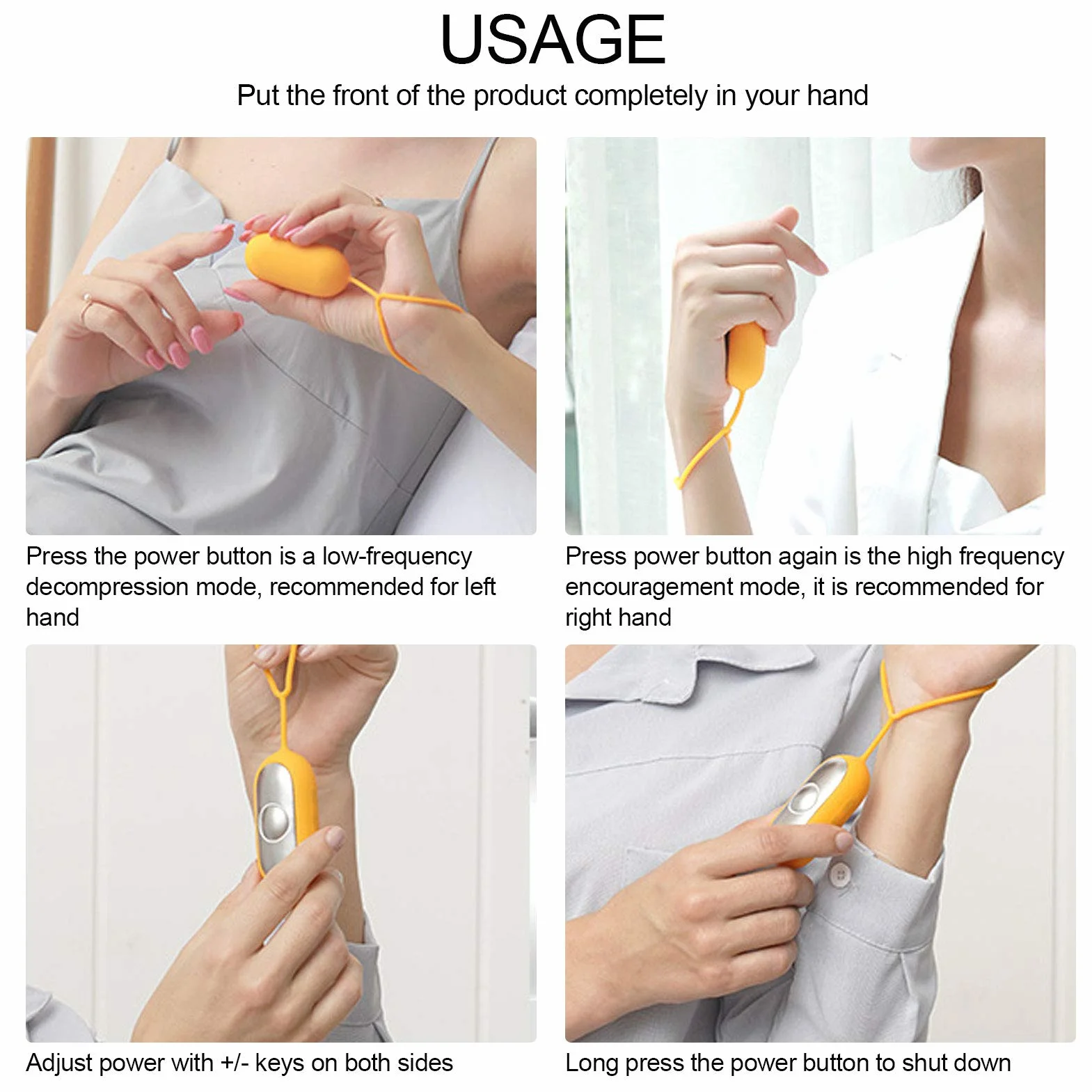 Sleep Aid Device, Dispositivo Ayuda para Dormir Adultos, Calmante de Ansiedad de Mano, Portátil, Carga USB, Alivio Estrés Sueño (Amarillo)