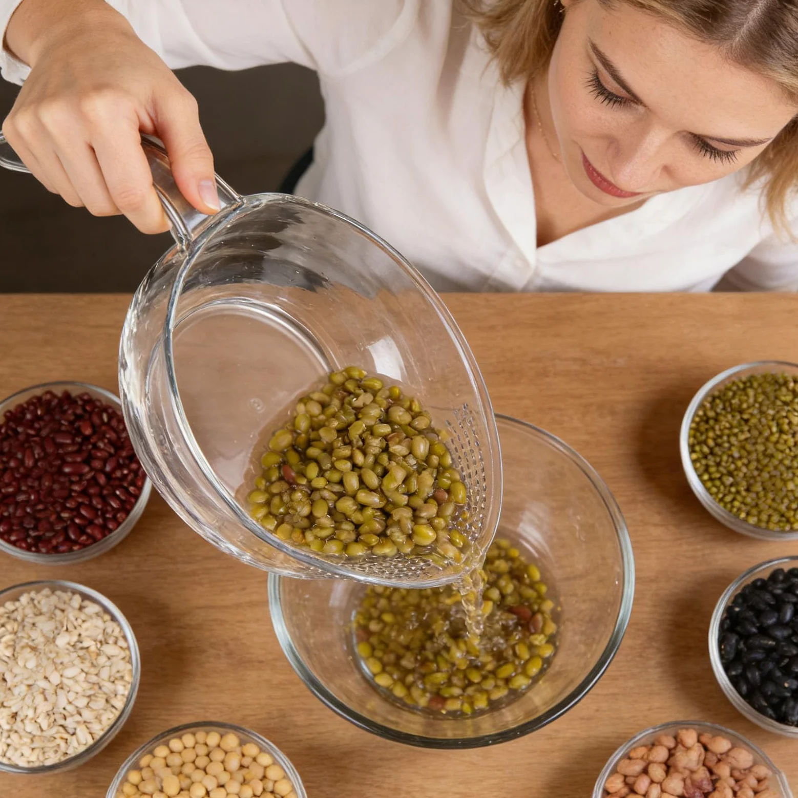 Colador y lavadora de arroz 2 en 1, colador multifuncional grande para lavar frutas y frijoles, cesta de drenaje para cocinar y preparar alimentos, diseño fácil de limpiar