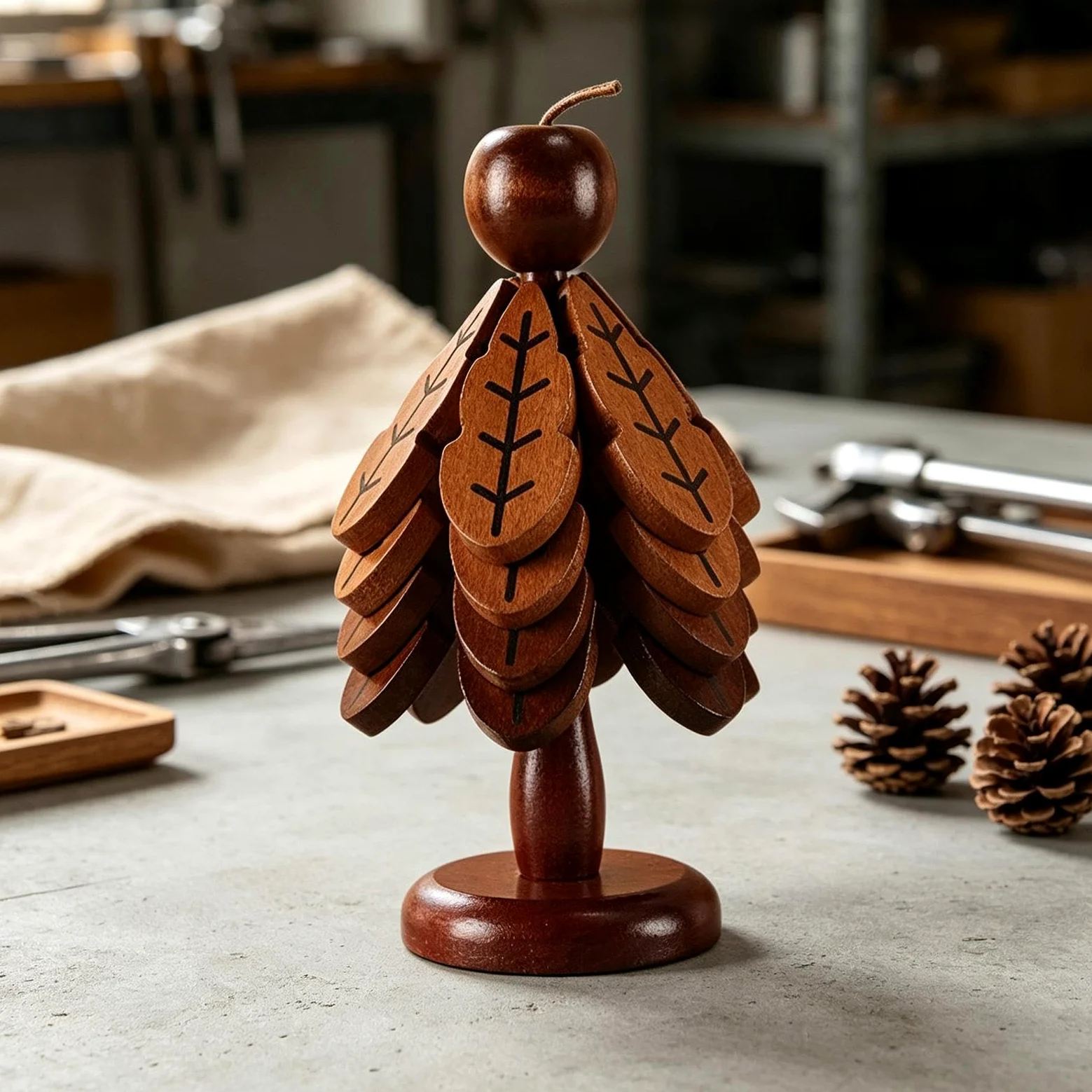 Salvamanteles De Madera Posavasos Navideño Antideslizante Protector de Mesa | Salvamanteles De Árbol Para Mesas De Centro, Platos Calientes, Ollas, Sartenes, Tazones, Bebidas, Teteras, Cocina