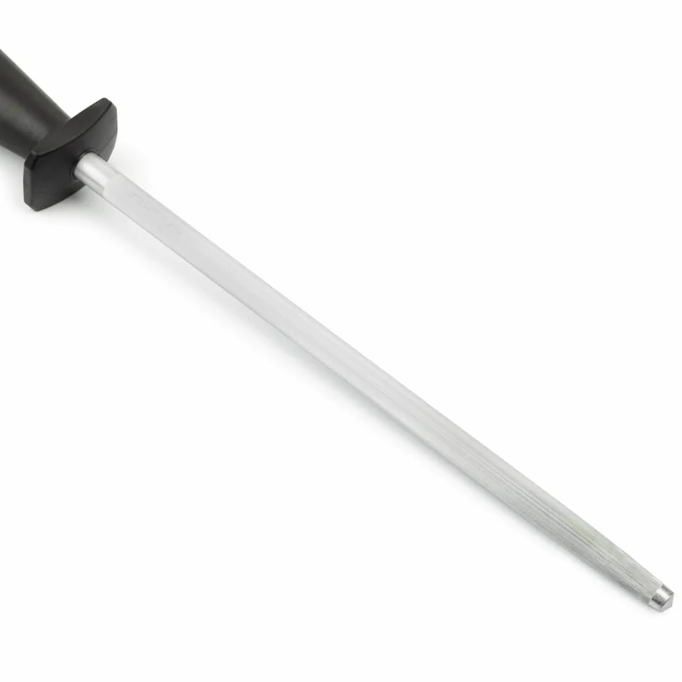 Arcos Chaira Afilador Manual de Cuchillos - Acero al Carbono Cromado 230 mm - Mango Resistente de Polipropileno - Mantenimiento del Filo - Serie Chairas