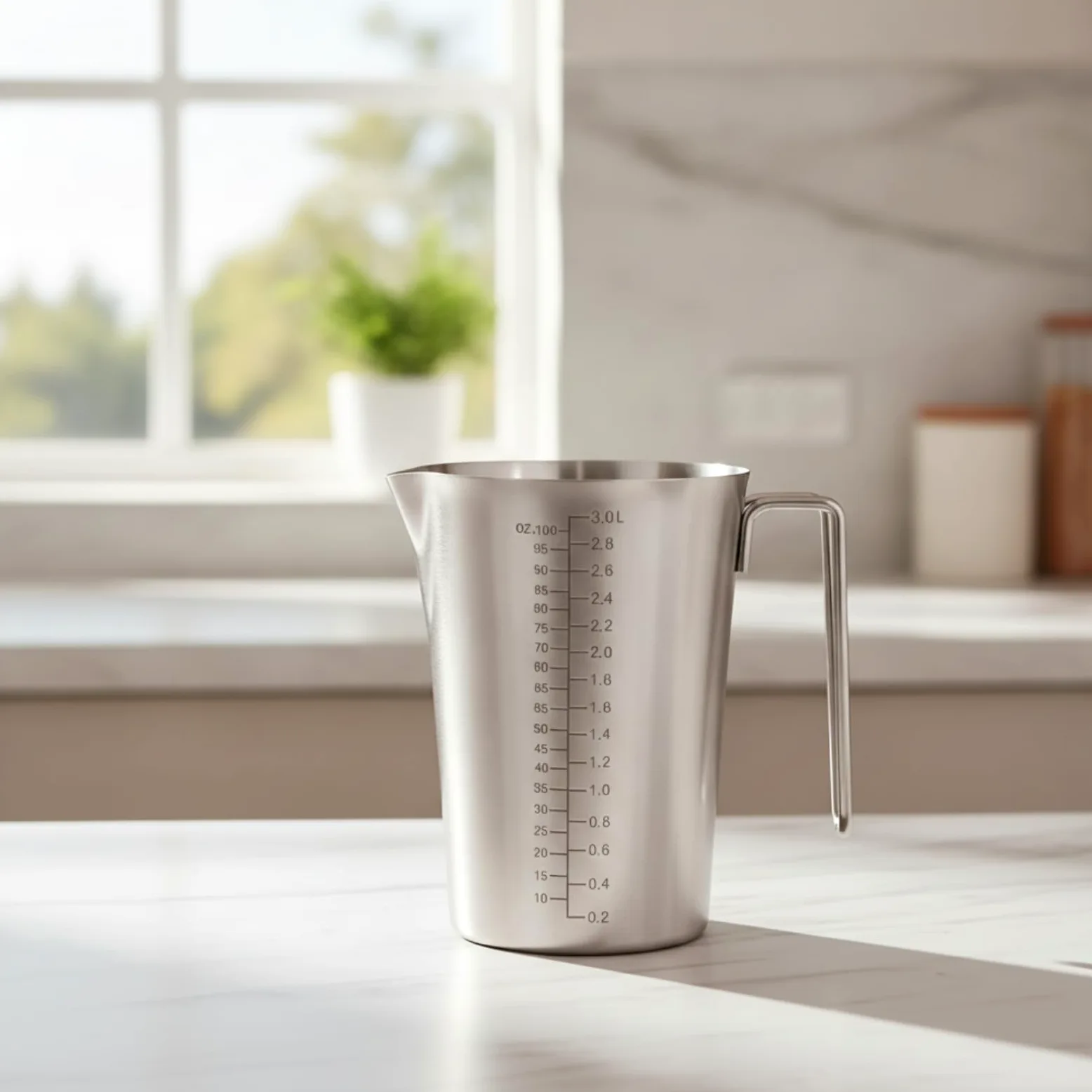 a Medidor Asa Ergonómico a Medidor Vertedor Inte Ligero Vaso Medidor Marcas Graduadas para Repostería, 5L