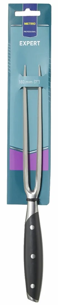 METRO Professional Tenedor de trinchar con Mango ergonómico, Acero Inoxidable, 180 mm, para Carne