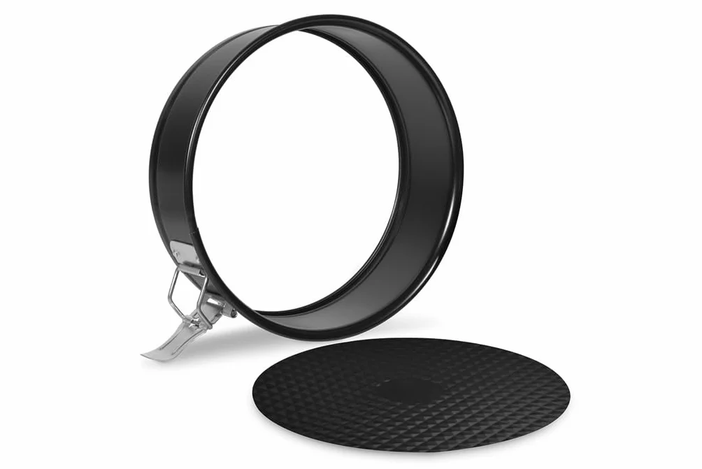 molde desmontable con 1 fondo Ø 26 cm, Fondo antigoteo, Acero con revestimiento antiadherente, Negro
