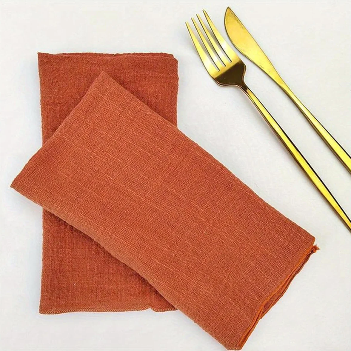 Servilletas de Tela, Juego de 24, 42 x 42 cm, Hechas de algodón Muselina, Lavables para mesas, servilletas de Boda para Fiestas, cumpleaños, cafeterías, restaurantes, cocinas - NAR