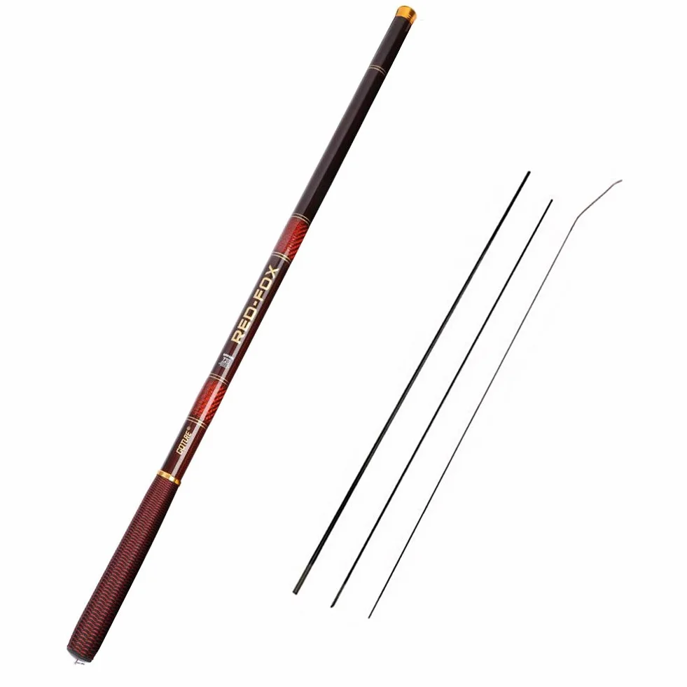 Goture Caña de Pesca con Mosca Telescópica Tenkara Fibra de Carbono Ultra Ligera + 3 Segmentos