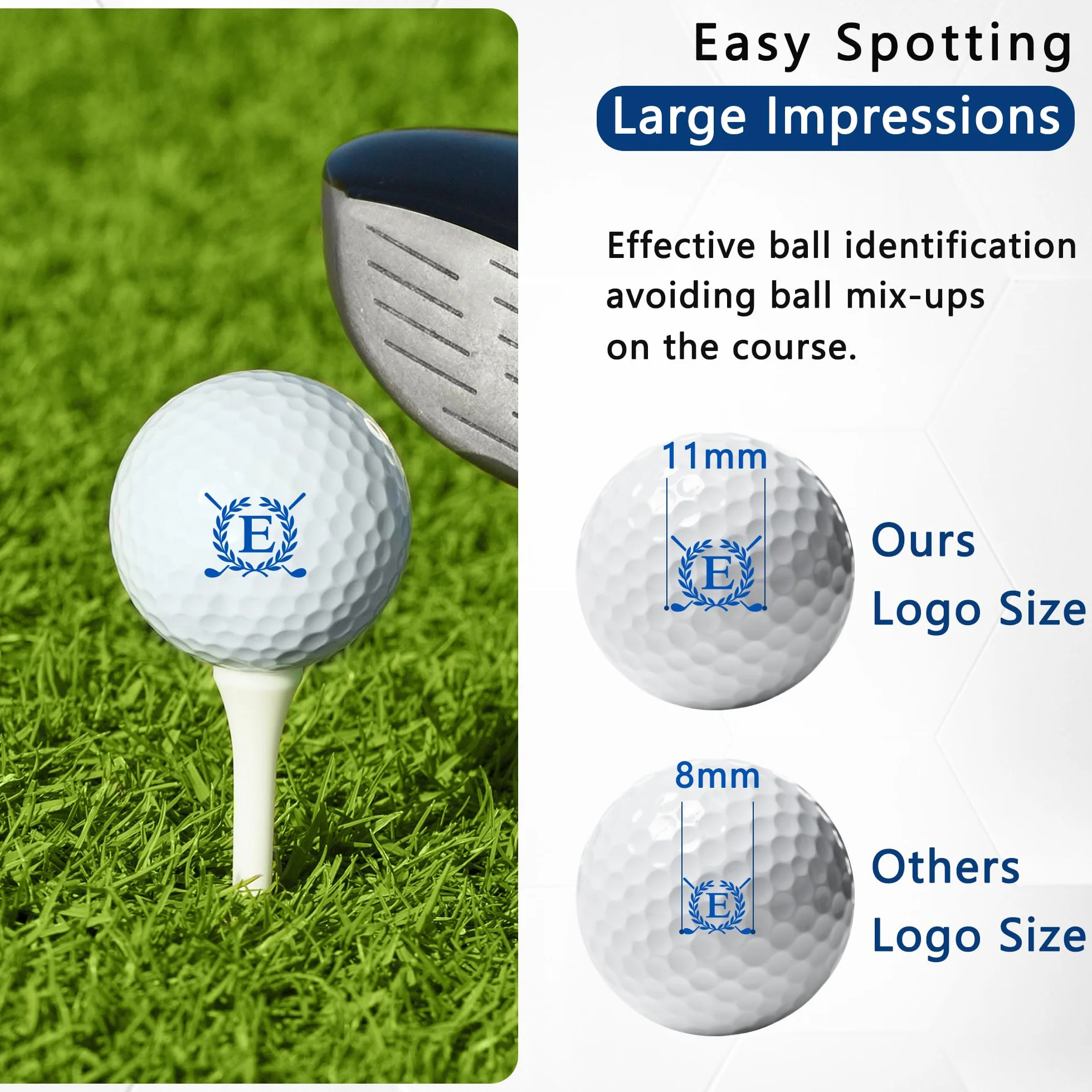 LACGO Sello de pelota de golf autoentintable reutilizable marcador para identificar pelotas accesorios golf