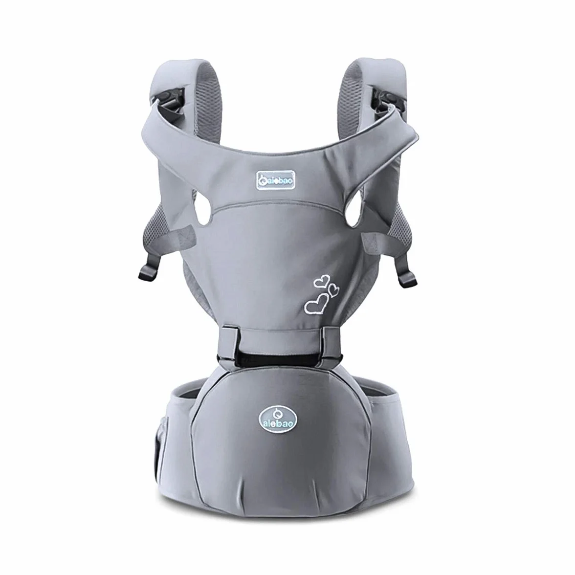 SONARIN Front Premium Hipseat Baby Carrier, Multifuncional, Ergonómico, Algodón, Gris