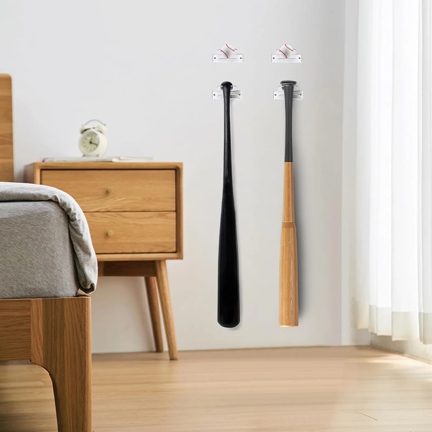 Soportes Para Bate De Béisbol, Vitrina Vertical, Estante De Exhibición Para Montaje En Pared, Colgador De Acrílico Resistente (10x4x7cm)