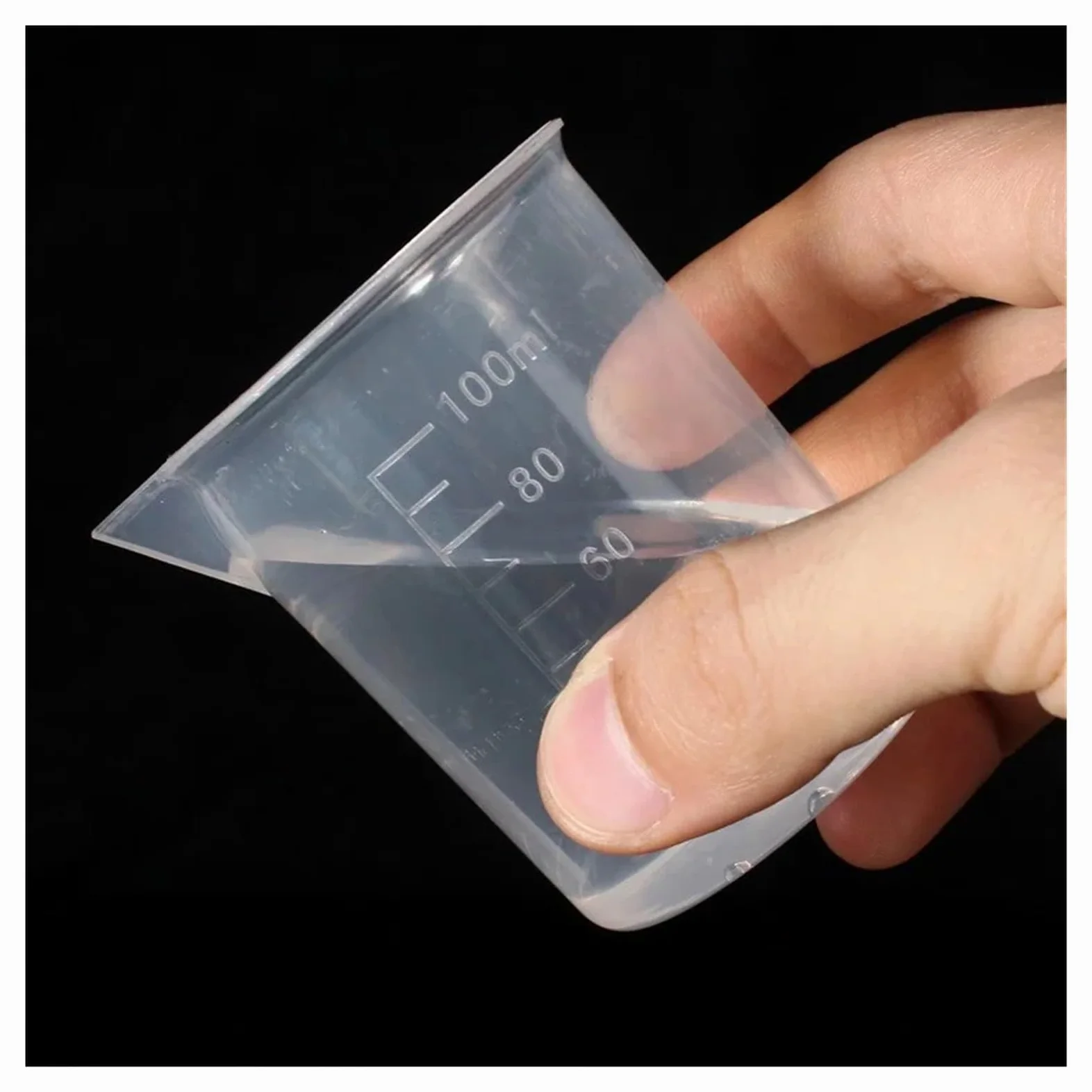 Vaso medidor, 3/5/10 piezas, 100 ml, vaso medidor de plástico for laboratorio, vaso graduado, utensilios de cocina, vasos medidores volumétricos de laboratorio (5 piezas)(10pcs)