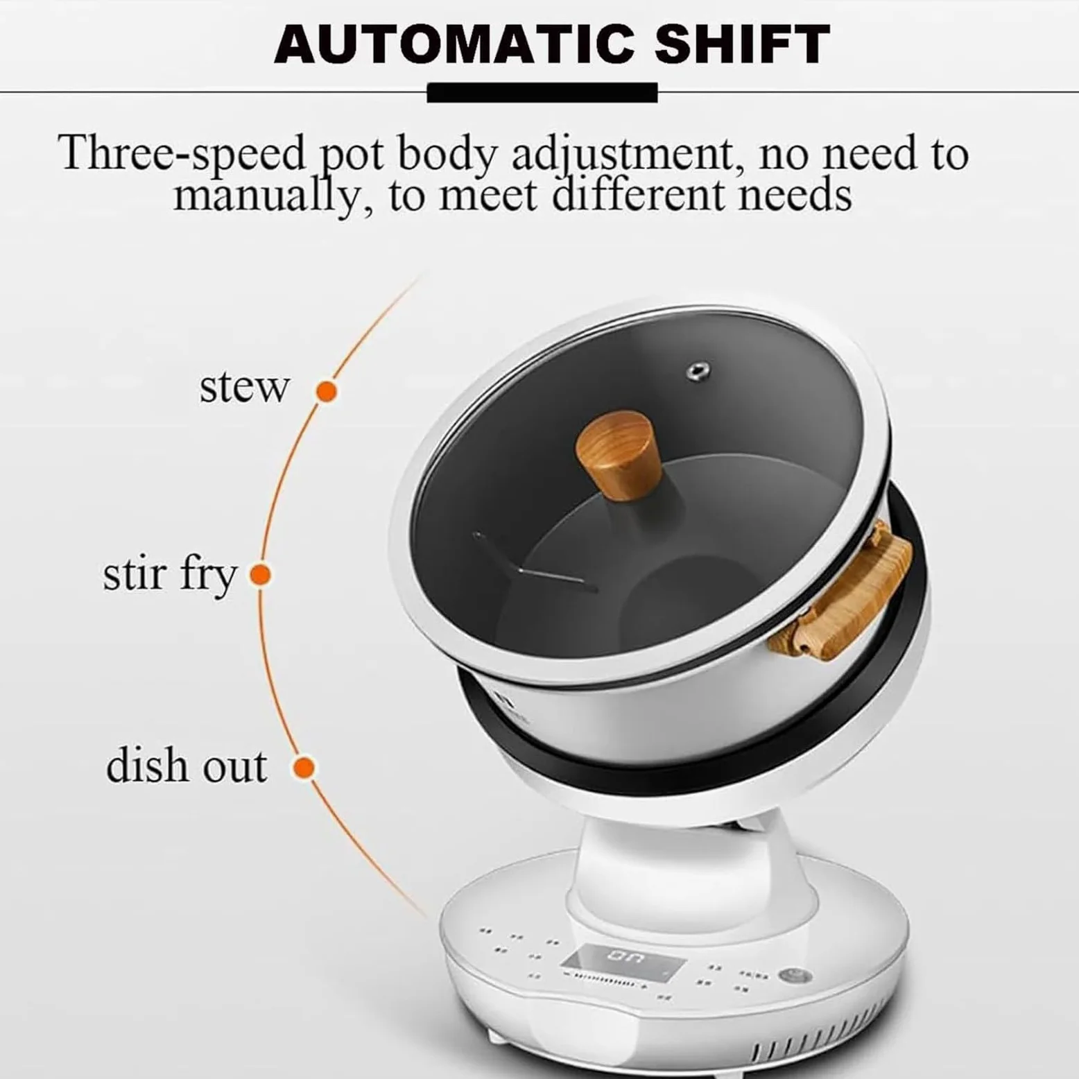 Sistem de Cocción 3D Avanzado - Olla Programable con Tecnología de Rotación Perfecta, Materiales Antiadherentes Certificados