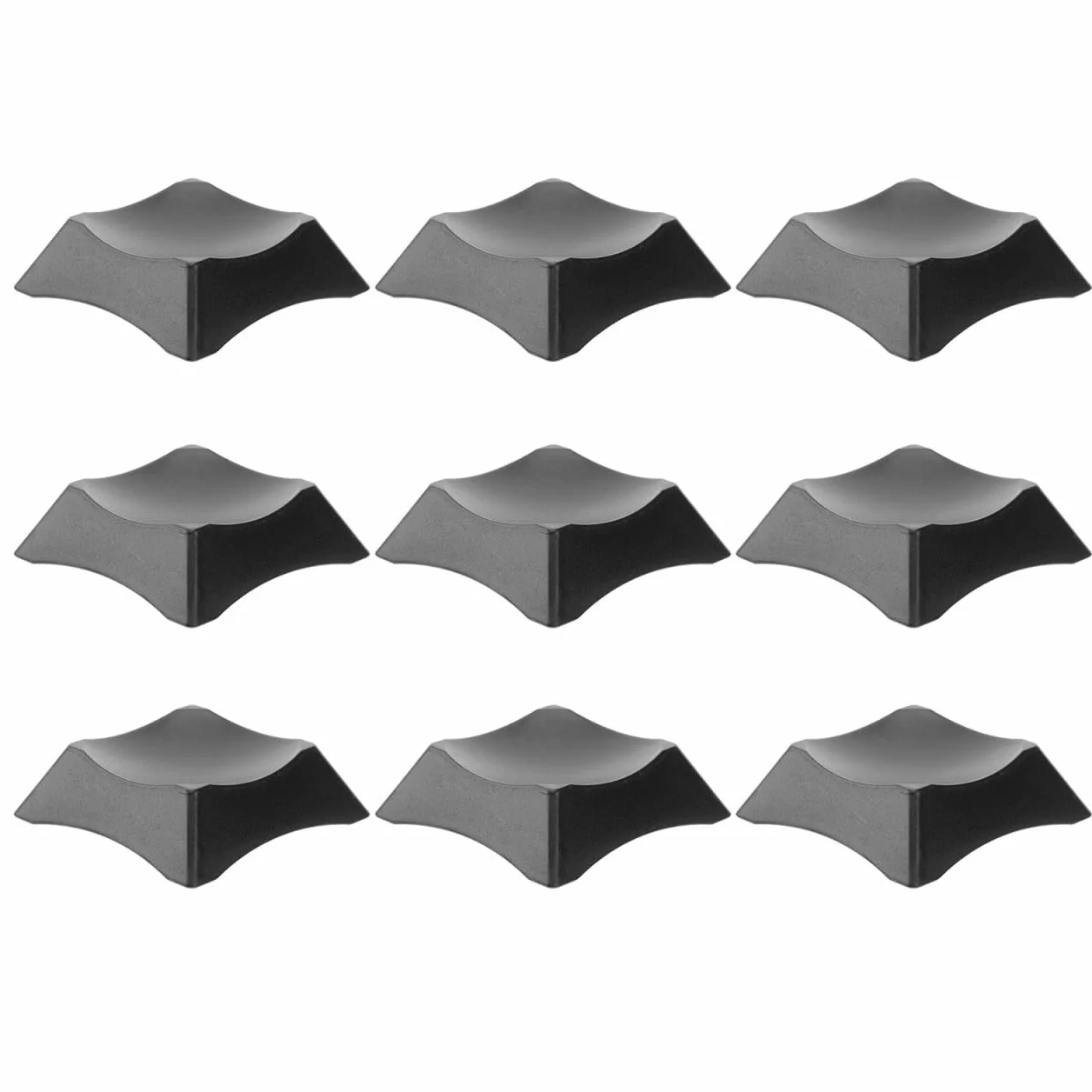 Porta Balones de Plástico Negro 9 Piezas para Exhibición y Almacenamiento de Balones de Fútbol y Baloncesto
