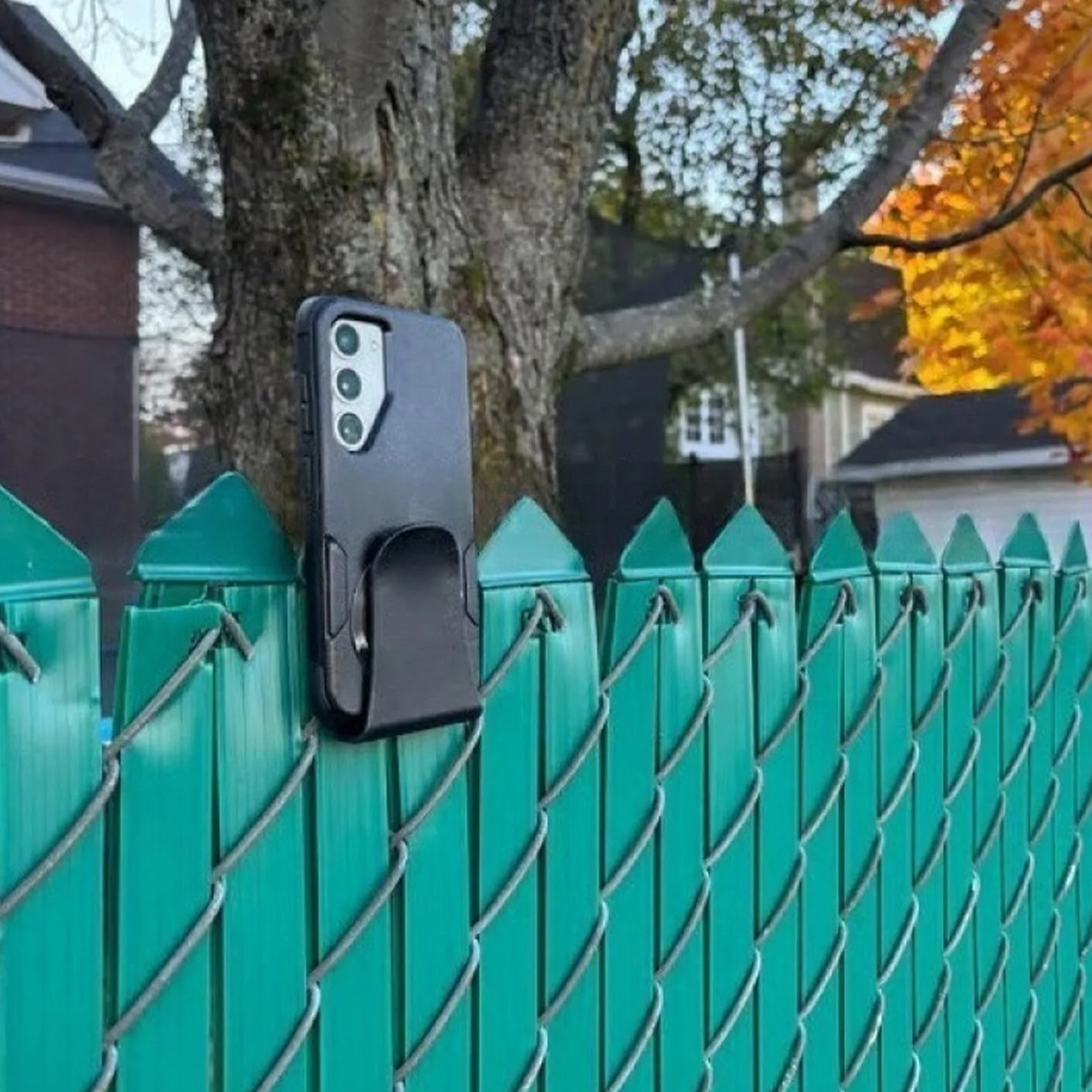 Genérico Soporte para Teléfono en Valla | Base con Vista de Raqueta para Grabadora - Sujetador para Smartphone en Red de Pelotas - para Gimnasio Ejercicio al Aire Libre Tenis y Pádel