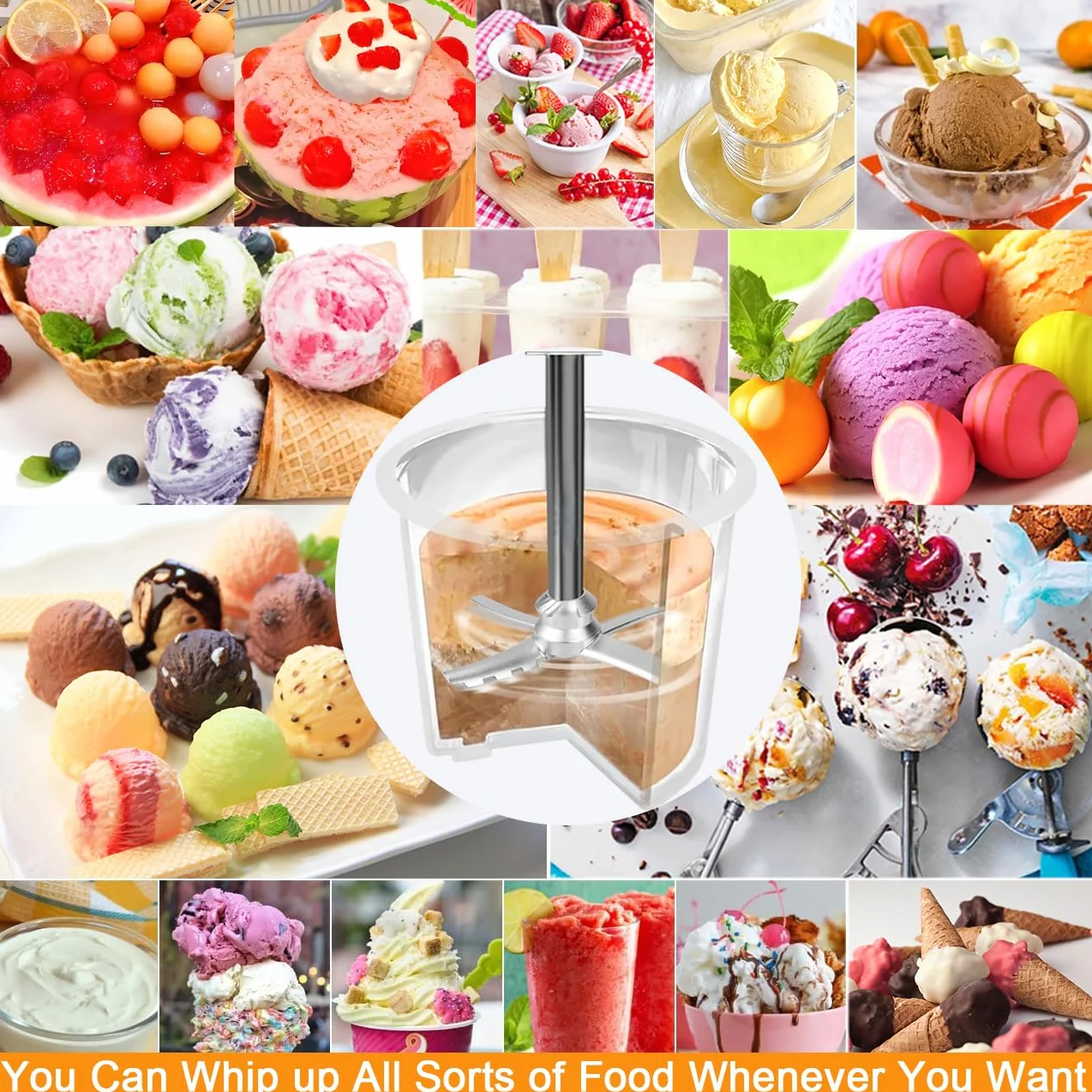 Hoja de Paleta de Repuesto Compatible con Ninja CREAMi Deluxe Heladera multifunción NC501EU NC502EU NC500 NC501H Series, Cuchillas de Repuesto Accesorios para Ninja Creamy Deluxe, Acero Inoxidable