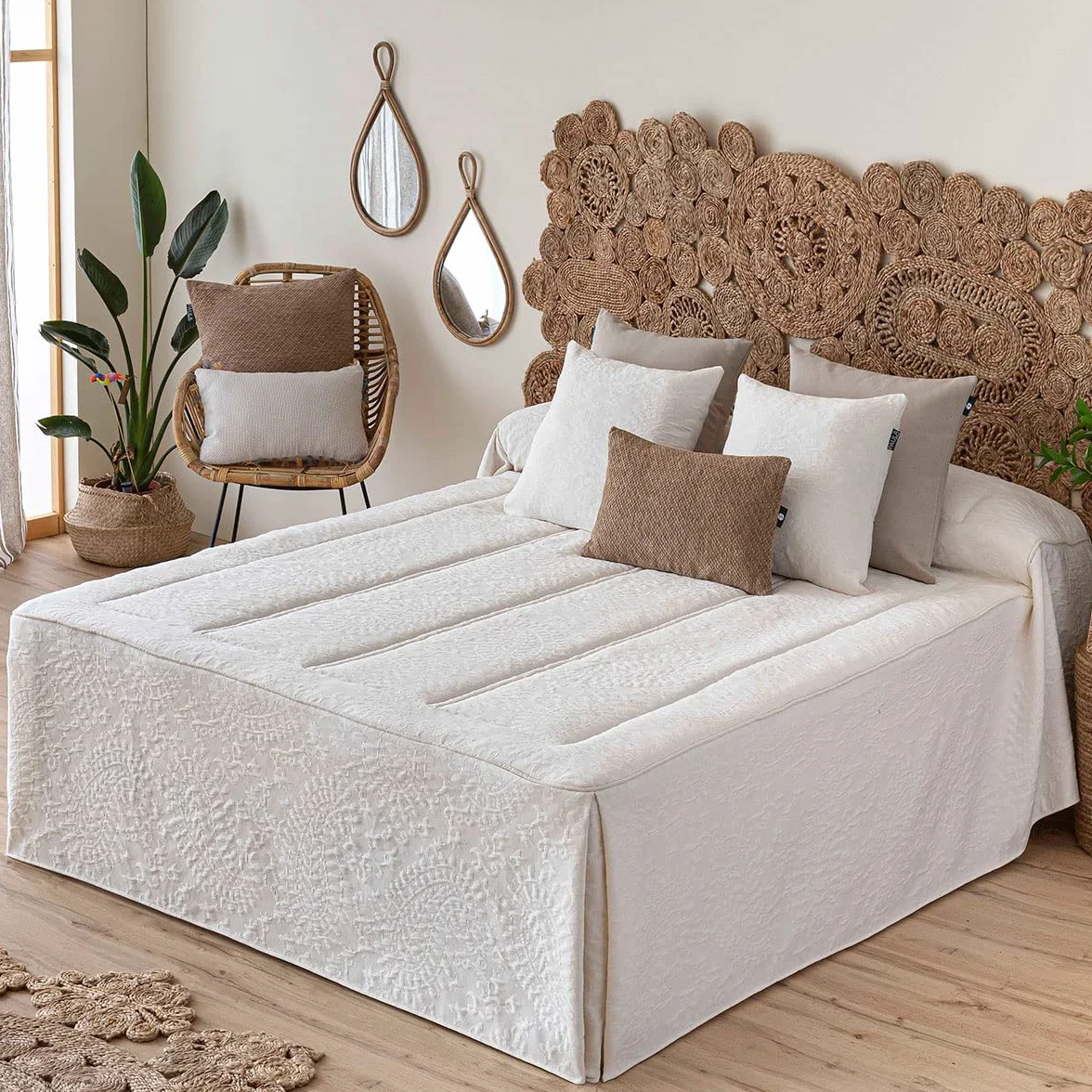 Lanovenanube Colcha edredón MANISES - Cama 135Cm - Color Blanco