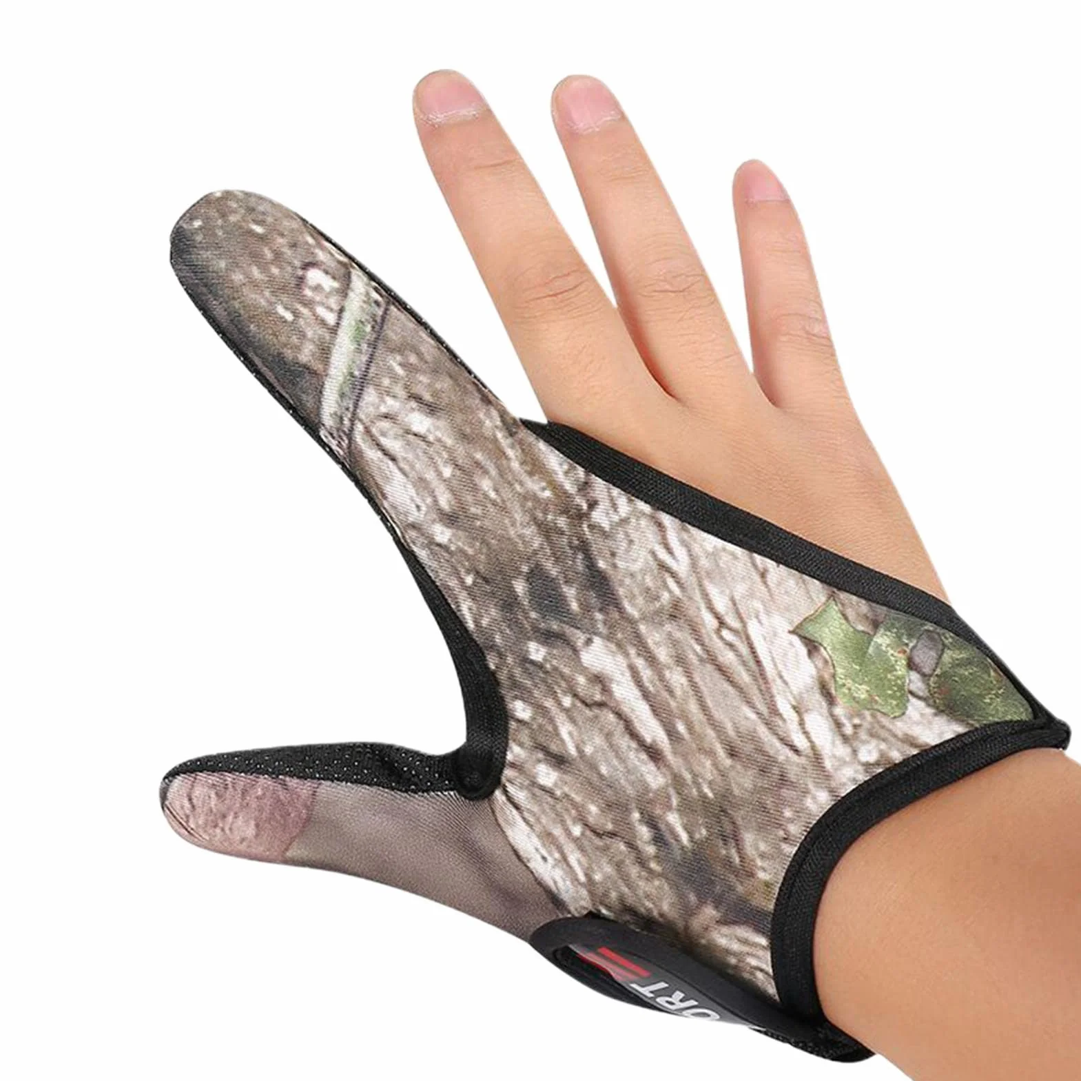 Guantes de Pesca con Dos Dedos Antideslizante Protector para Pesca al Aire Libre