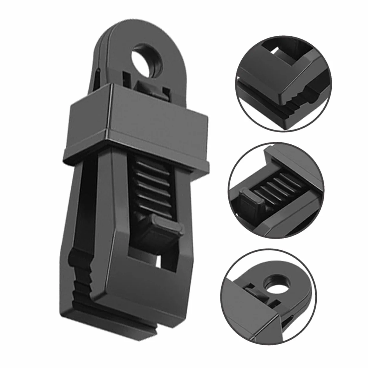 Abrazaderas para Carpas y Toldos UPKOCH, 30 Piezas, PP Negro, para Camping y Pesca