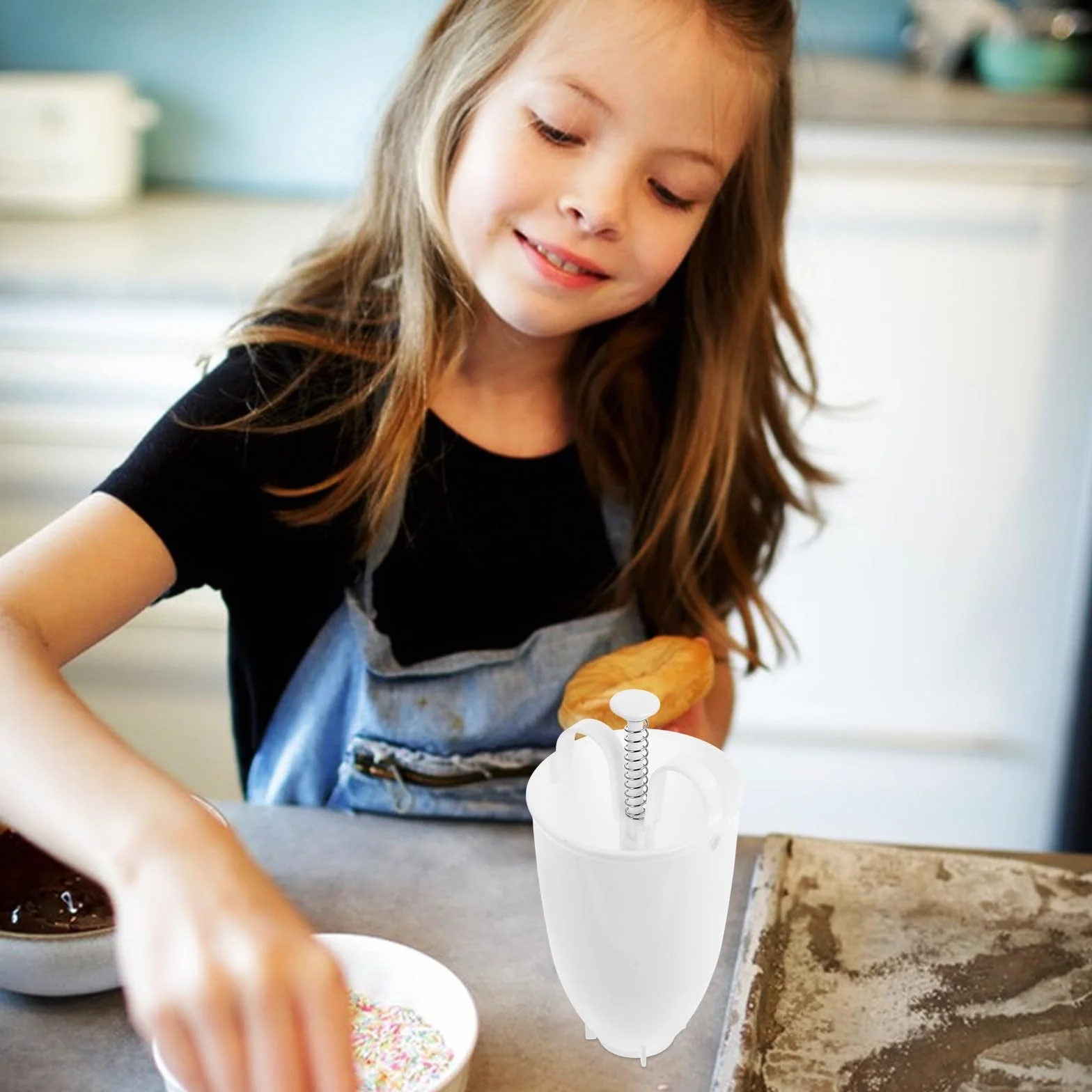 Ciieeo Máquina para Hacer Donas de Plástico, Molde para Donas DIY Varios Moldes, Herramienta Multifuncional para Hornear Postres, Utensilio Seguro de Cocina para Repostería en Casa