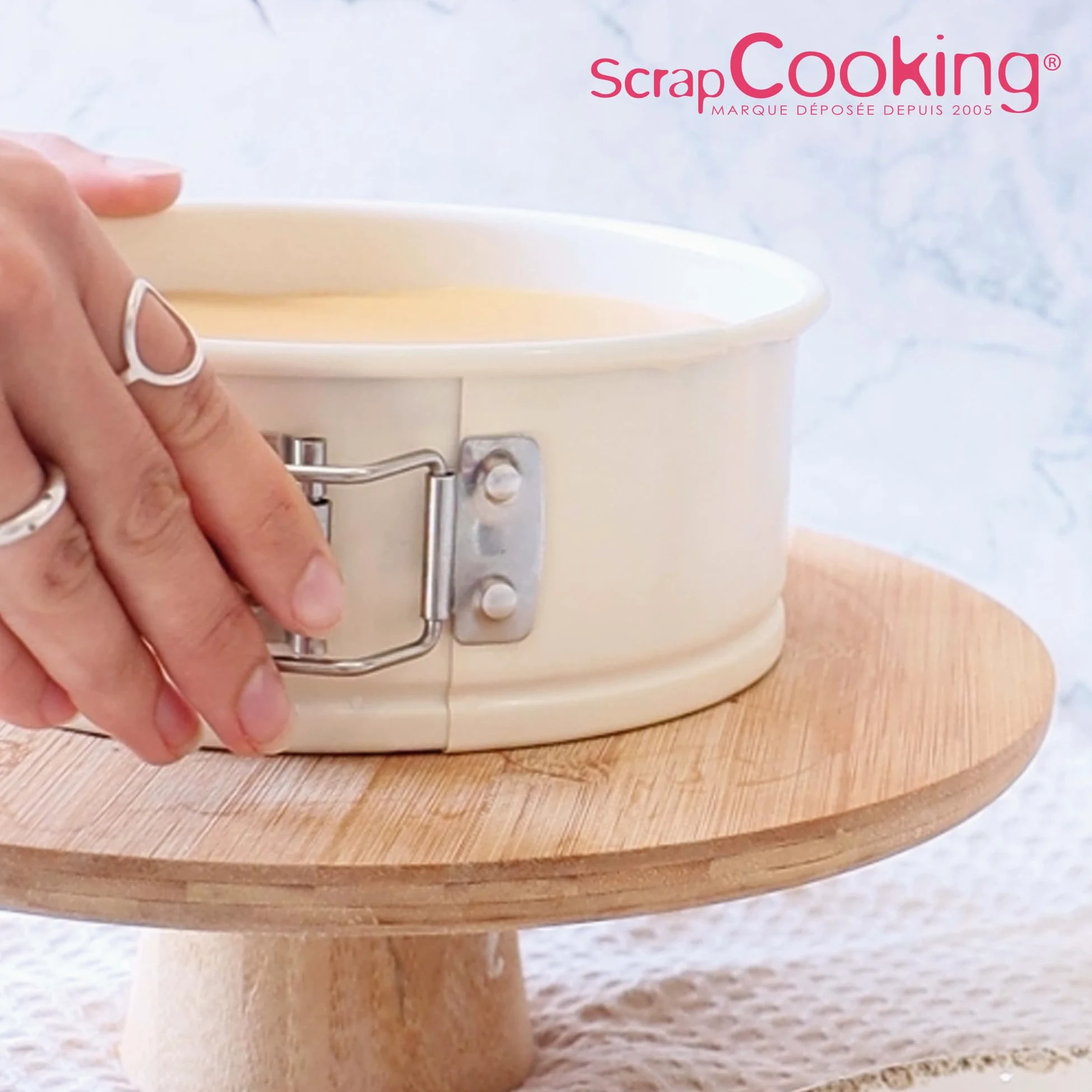 ScrapCooking 1295 - Molde para tartas de queso, 18 cm, molde redondo de metal, apto para horno y congelador (Paquete de 4)