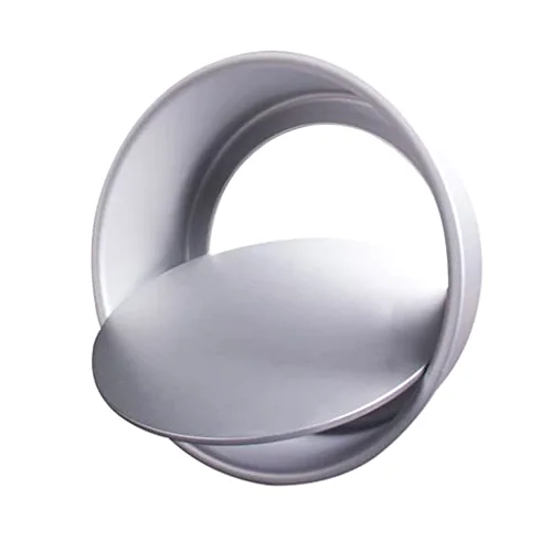 Juego de moldes para pasteles redondos de 4/6/8 pulgadas con parte inferior extraíble Juego de moldes para pasteles de gasa de aleación de aluminio Herramientas de latas para pasteles redondos de 3 n