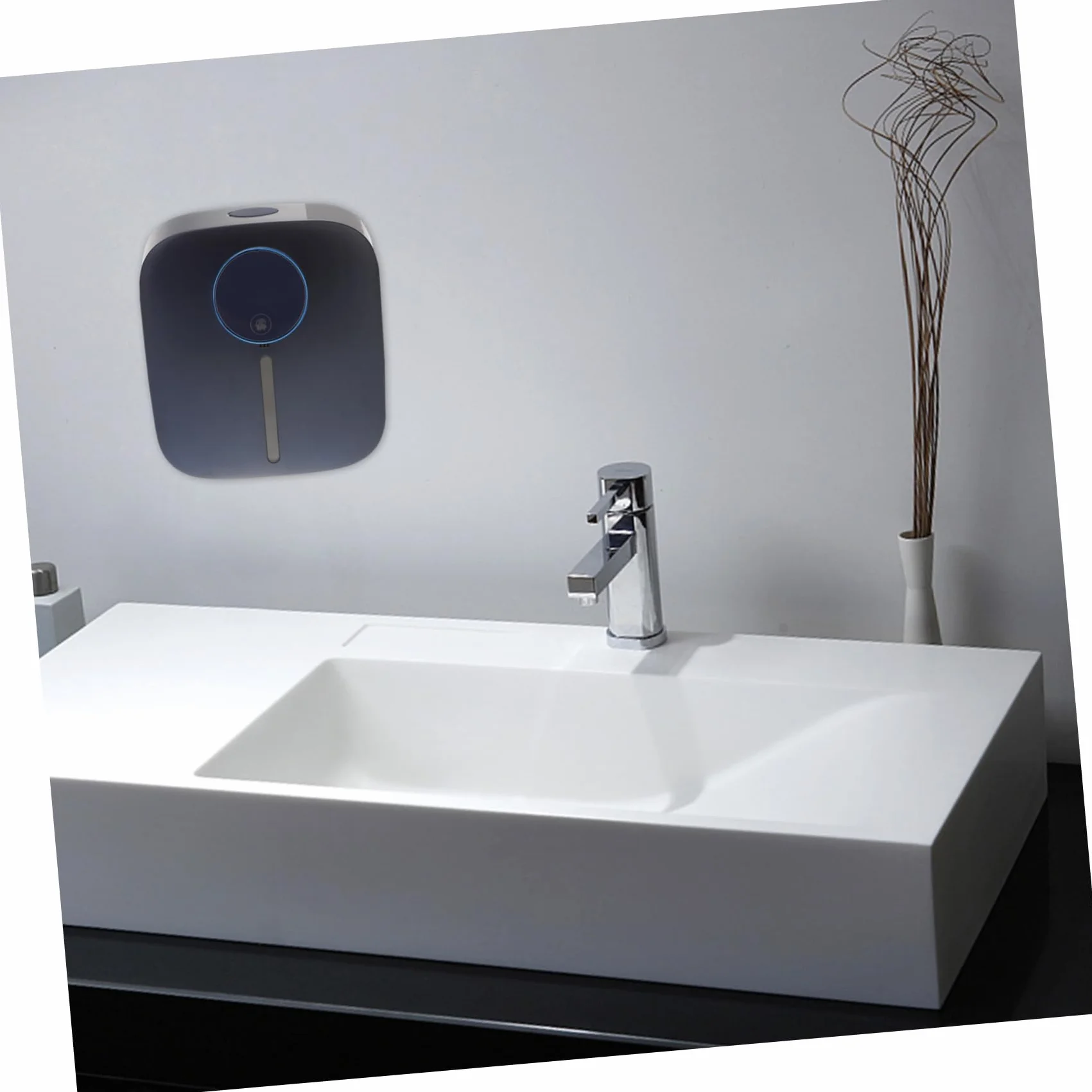 Dispensador Automático de Espuma sin Contacto X101 de Pared Abs | Recargable Usb, Depósito 320ml y Batería 1500 Mah, Cantidad Ajustable, para Baños y Aseos