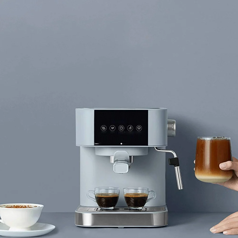 SOVORM Cafetera espresso de 15 bares, cafetera espresso compacta de acero inoxidable con varita espumadora de leche, cafetera profesional para espresso The New