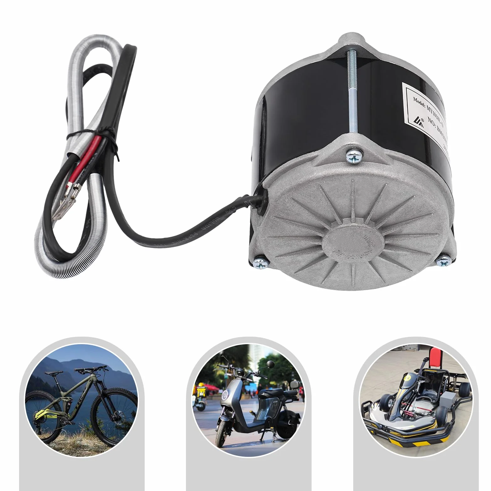 MY1018E-D Motor de engranaje eléctrico 36V 500W 1700 rpm para ciclomotores