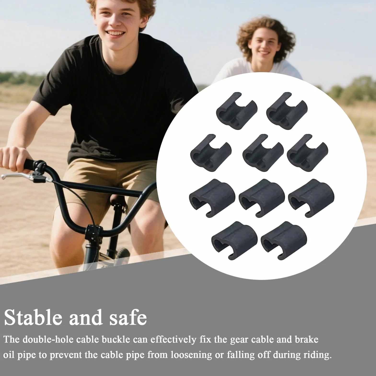 Abrazaderas para Cables de Frenos de Bicicleta 10 Unidades Guías para Cable de Frenos