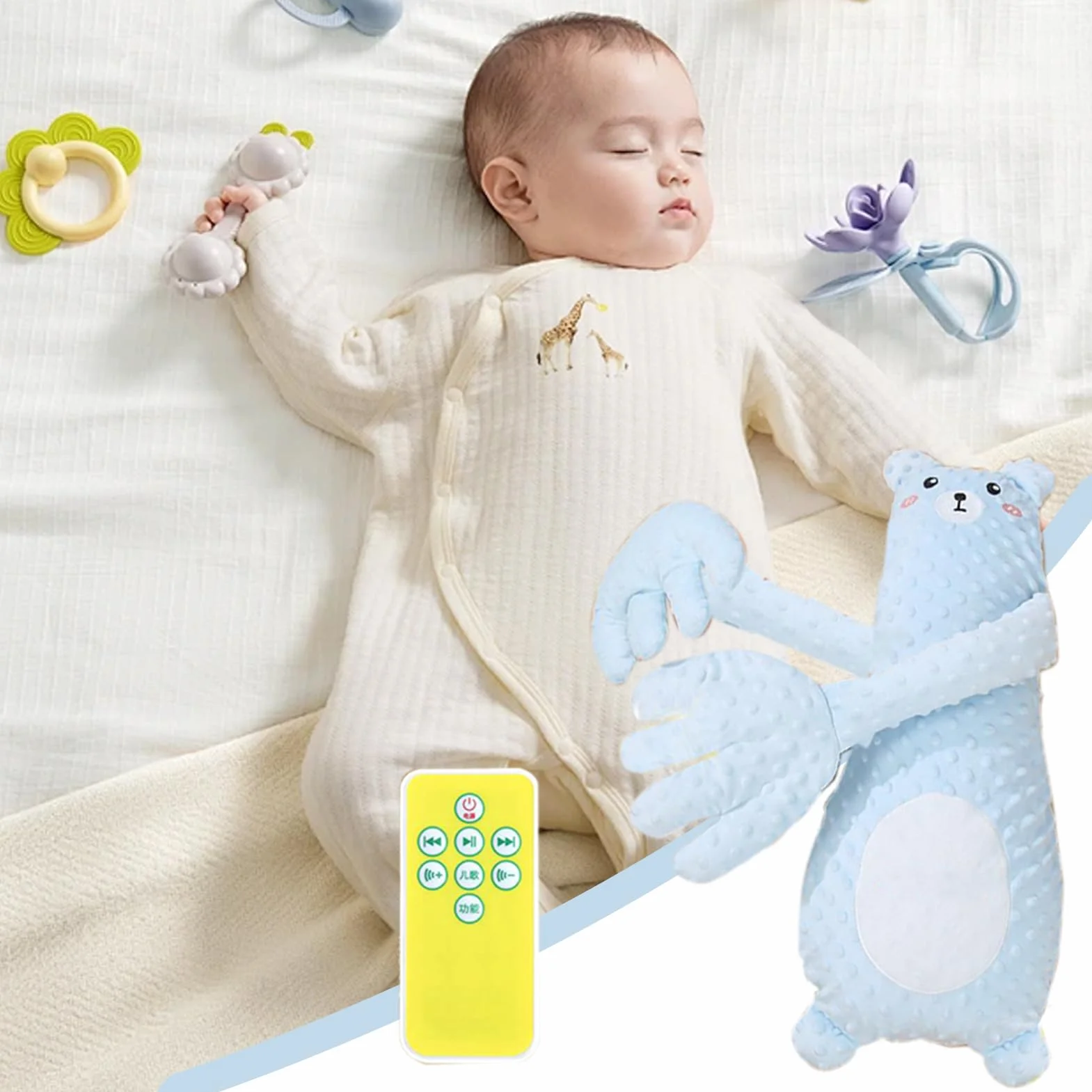 Mano de Palma calmante para bebé con Control Remoto para Cochecito, Cuna, Dormitorio