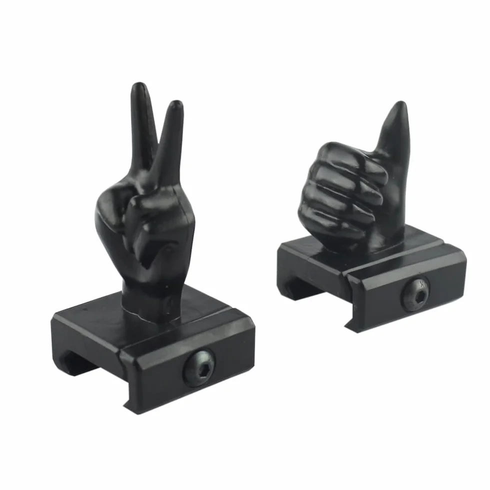 ACEXIER Mira de Pulgar 4 Piezas para Rail de 20mm Montura para Visor de Caza