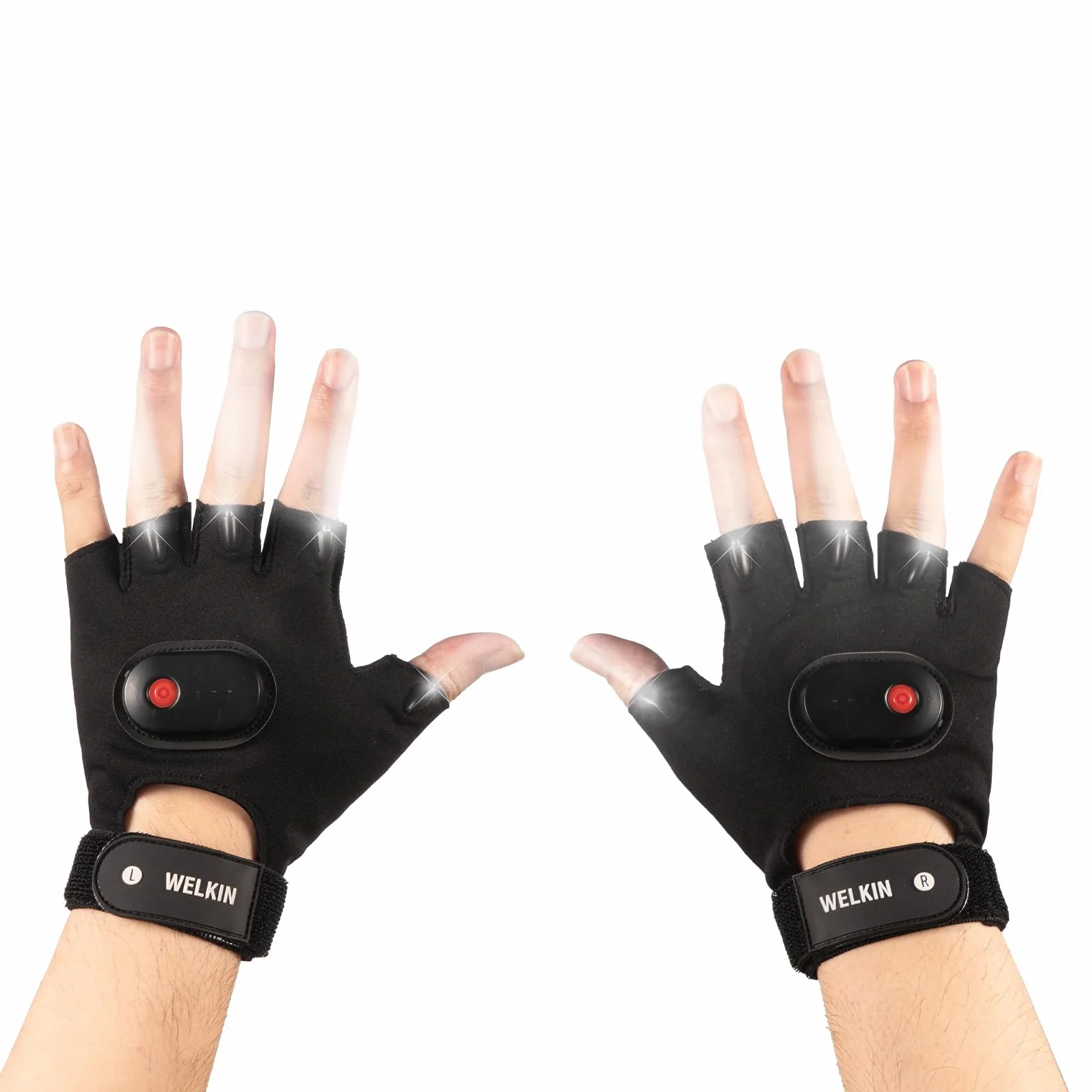 WELKIN Guantes LED Recargables Manos Libres Pesca