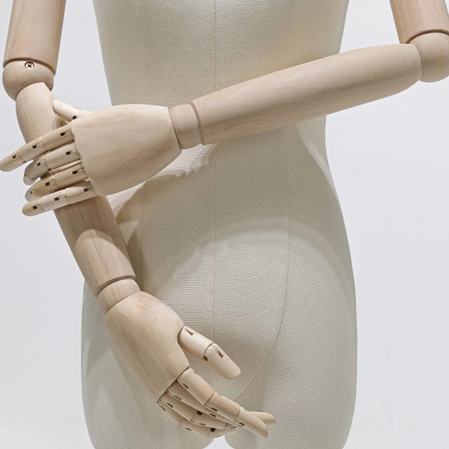 HIYOUGO Maniqui Costura Mujer, Altura Ajustable Maniquies Torso Femenino de Costura con Mano Articulada Flexible, Desmontable Maniquí Busto de Señoras para Escaparates (Color : B)