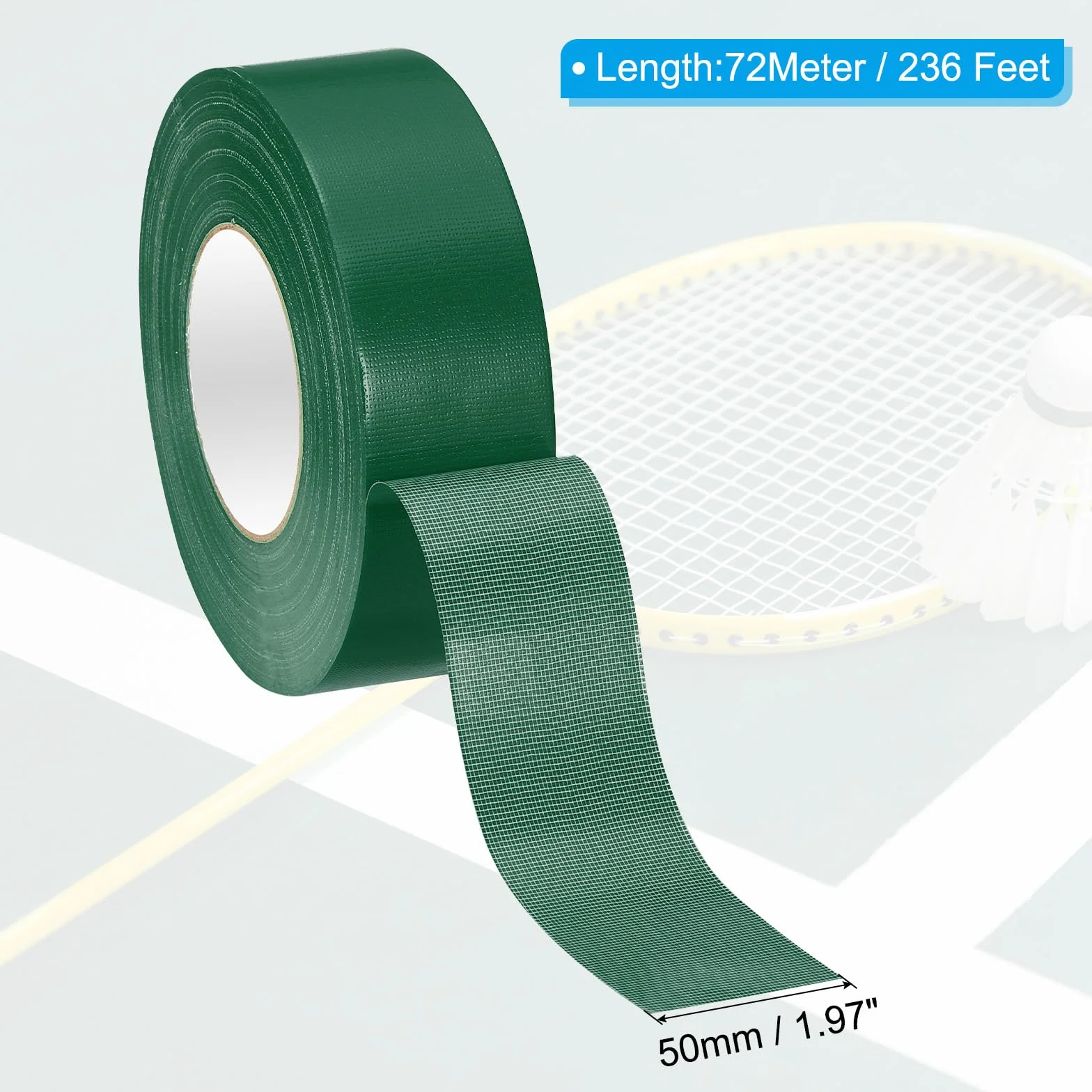 PATIKIL Cinta de Pista de Pickleball 2 Pulgadas x 236 pies, Kit de Marcado para Pistas de Pickleball, Tenis, Voleibol y Bádminton, Verde Oscuro
